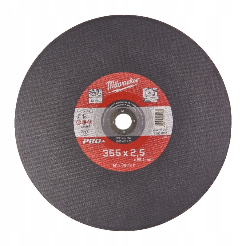 

Tarcza do cięcia metalu 355x25.4x2.5 Milwaukee