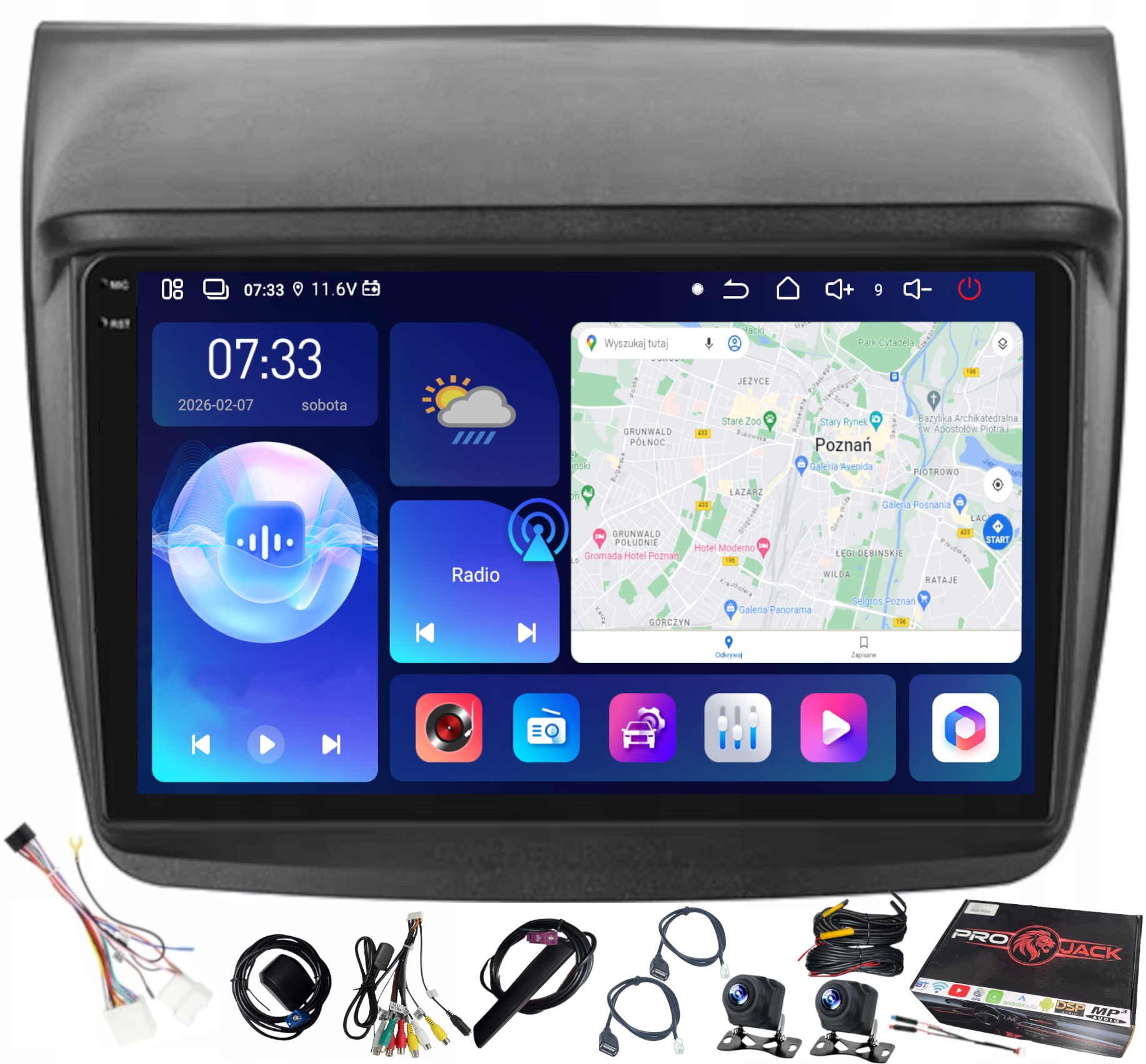Rádio Navigácia Carplay Android Mitsubishi Triton 2006-2014 6GB 128GB Sim