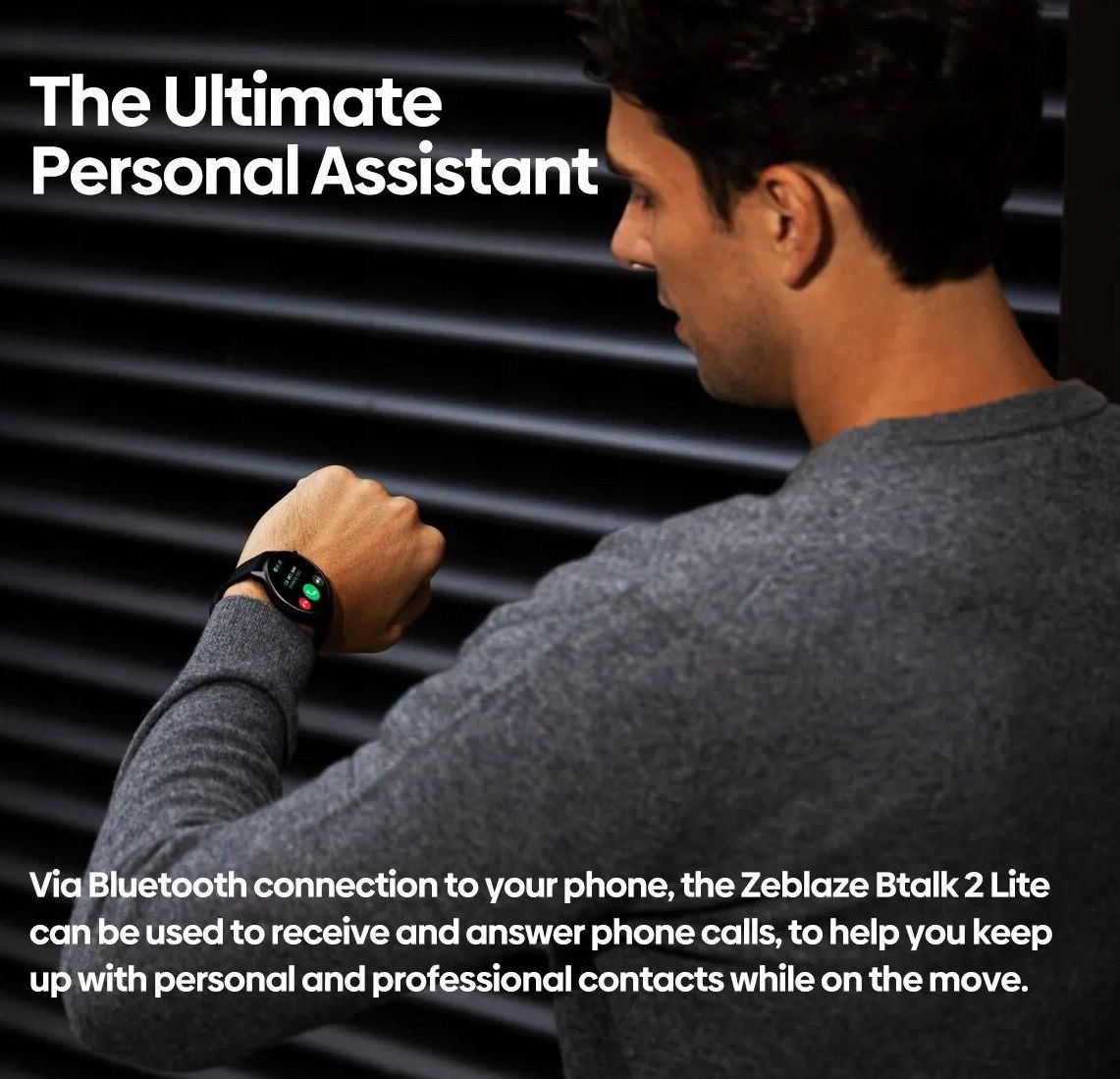 SMARTWATCH ZEBLAZE BTALK 2 LITE - FITNESS ZDROWIE TELEFON OSOBISTY ASYSTENT Wodoszczelność tak