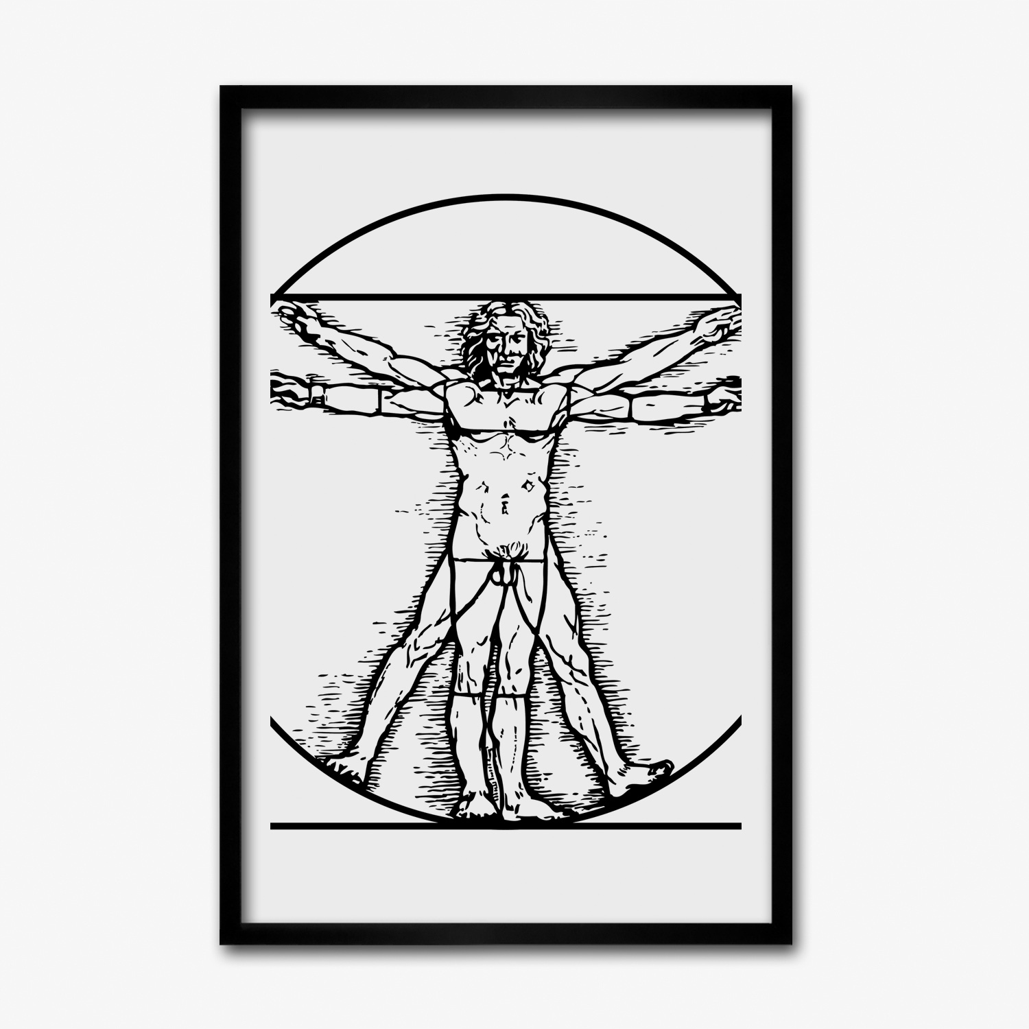 

Obraz w ramie na ścianę Pentagram człowiek 40x60