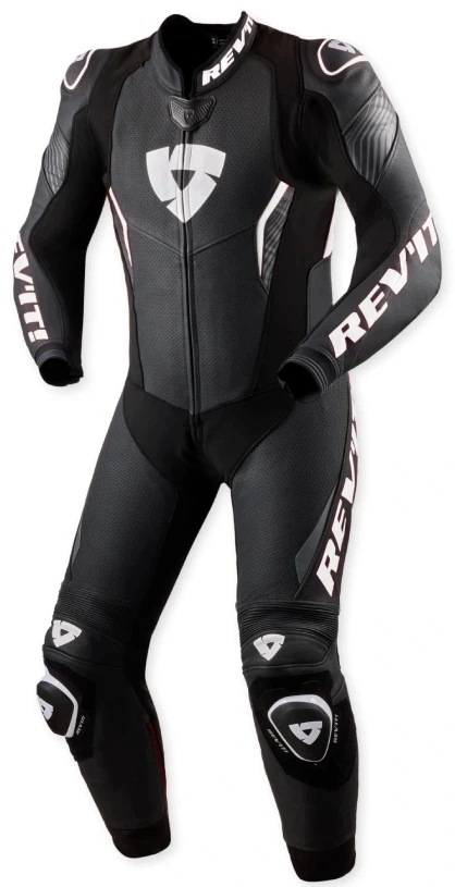 Rev'it Argon 3 1PC Black White Motocyklový Kožený Overal 50