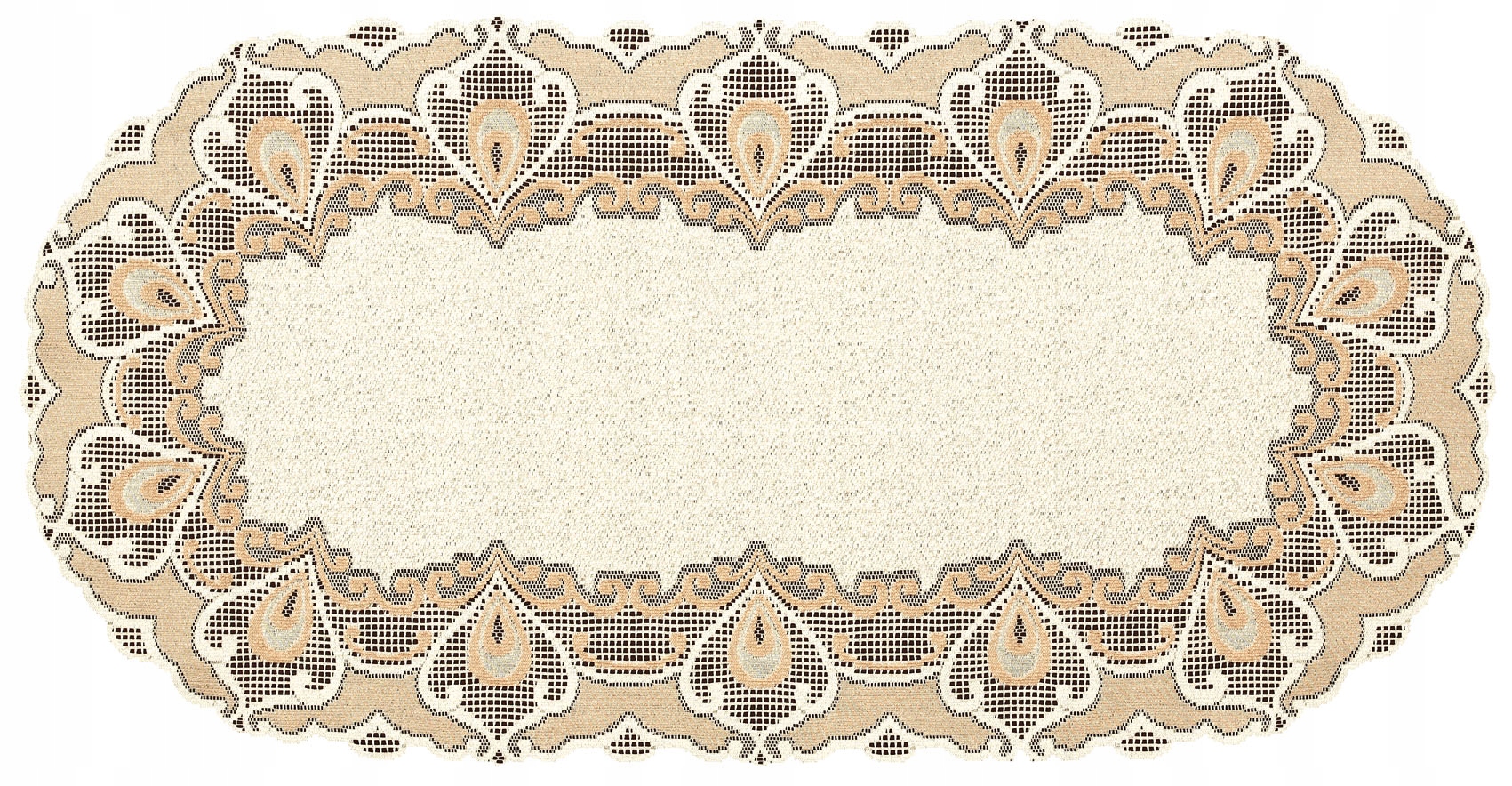

Obrus Bieżnik Żakard Owal Krem/złoty 22252 50x110