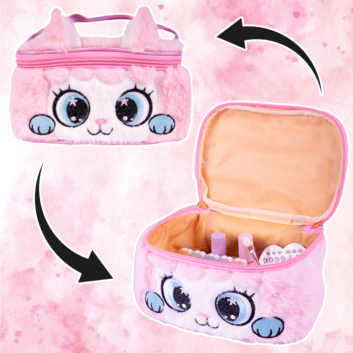 KUFEREK KOSMETYKÓW MAKEUP dla dzieci ZESTAW DO MALOWANIA makijażu TOREBKA Materiał inny