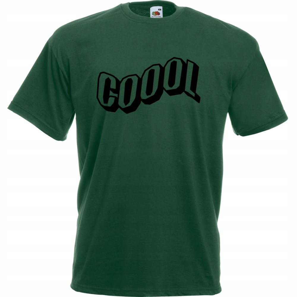 

Koszulka cool napis super L butelkowa