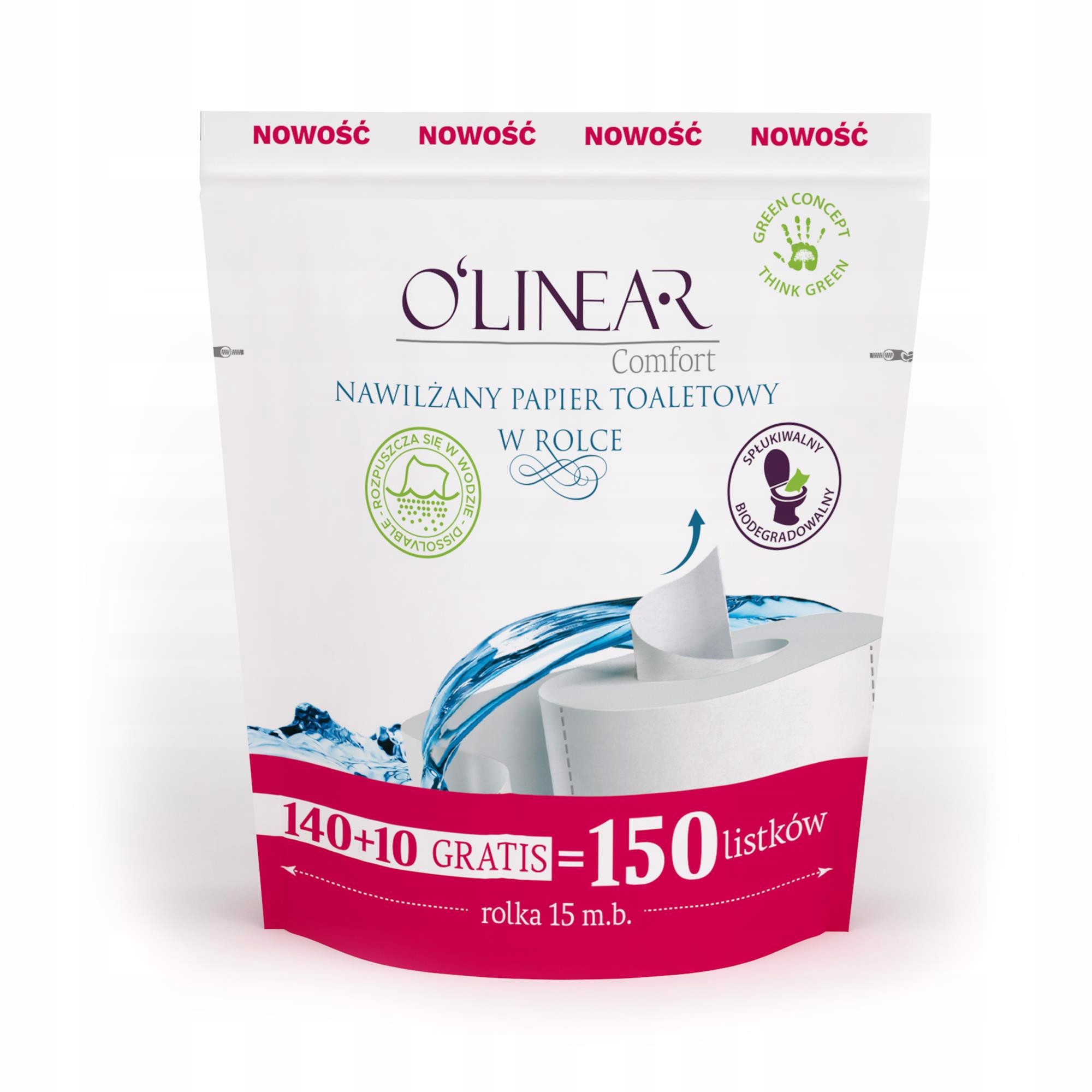 

Olinear nawilżany papier toletowy w rolce zapas 14