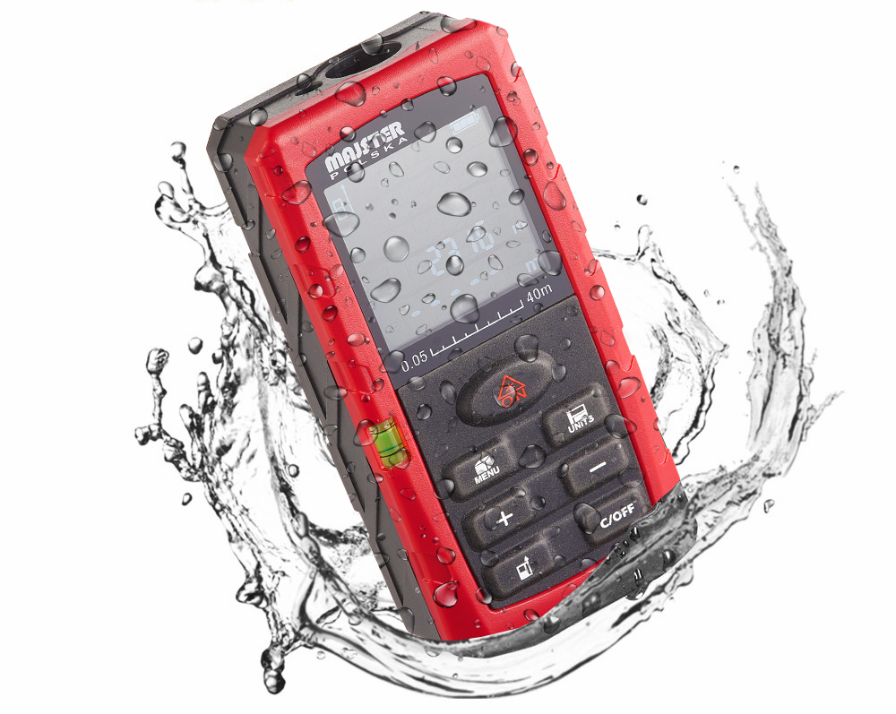 DALMIERZ LASEROWY MIERNIK ODLEGŁOŚCI CYFROWY 40M POZIOMICA ORYGINALNY Maksymalny zasięg 31-60 m