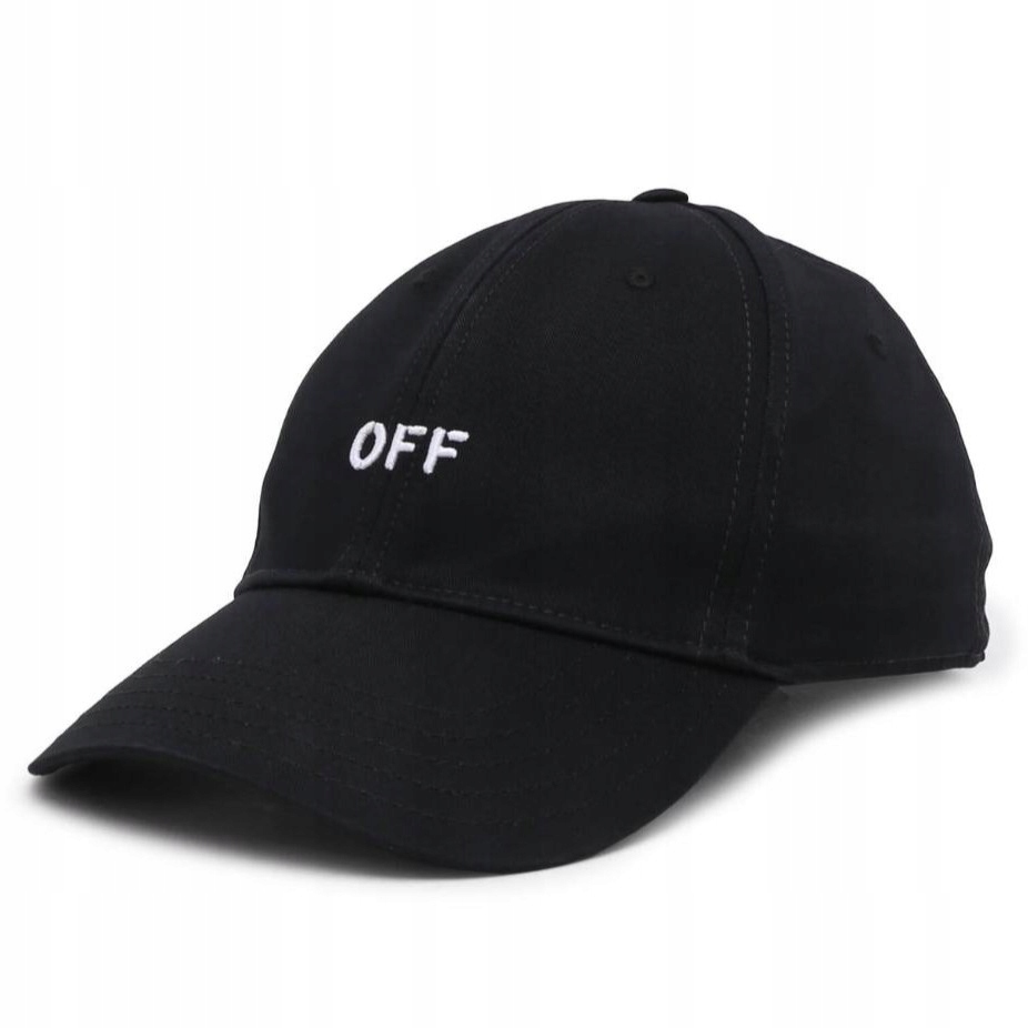 Off-white Černá kšiltovka a vyšívaným Off M