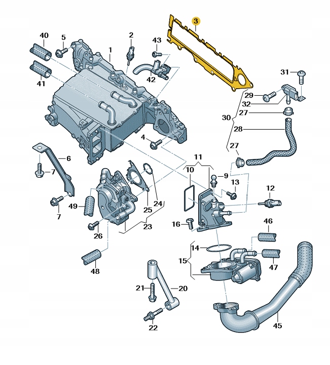 ORYGINALNE AUDI OE USZCZELKA 04L129717F