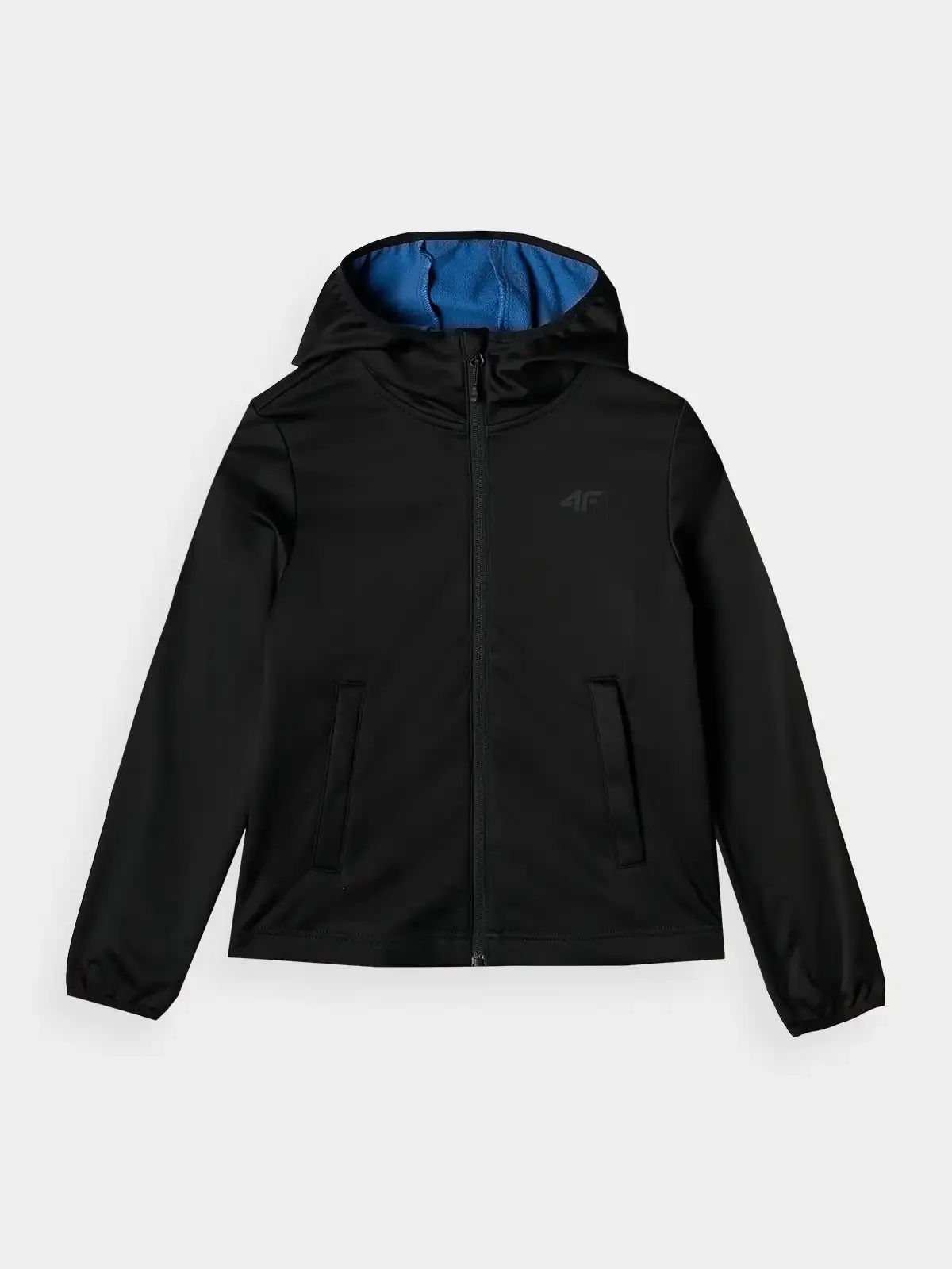 KURTKA PRZEJŚCIOWA CHŁOPIĘCA 4F SOFTSHELL SPORTOWY Z KAPTUREM AW24M269 Bohater brak