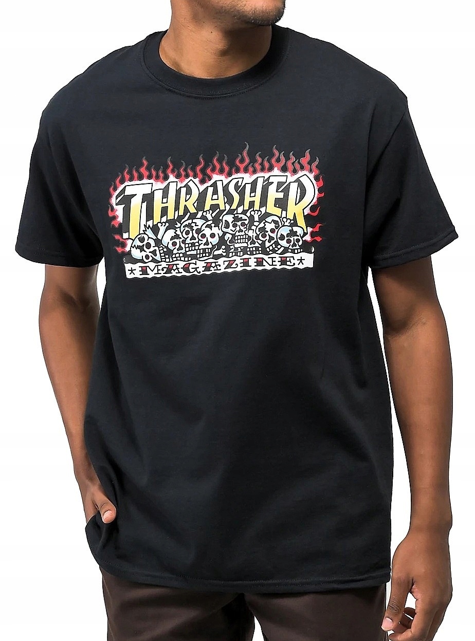 

T-shirt Thrasher Krak Skulls - Black