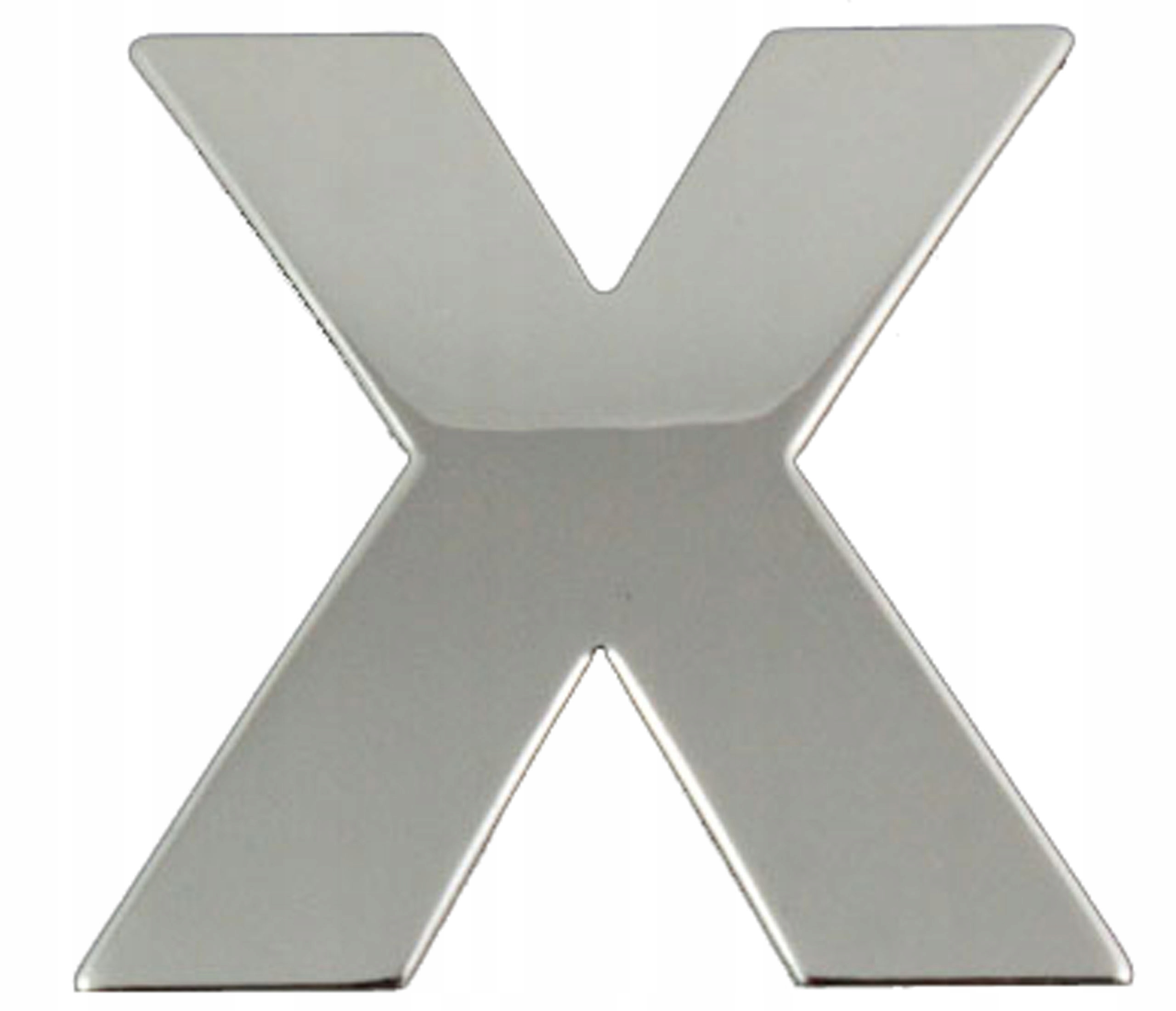 

Naklejka Emblemat Chrom 3D Cyfra Litera Literka X