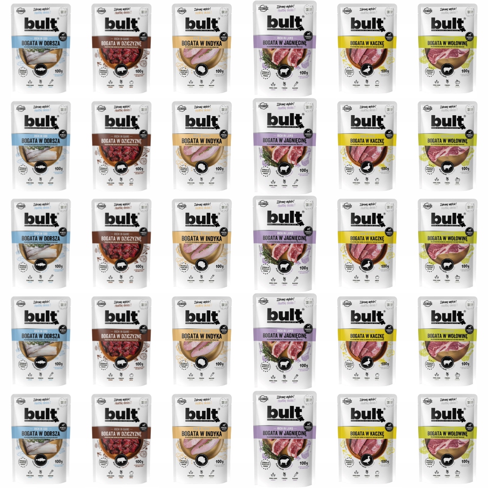 Levně Vlhké Krmivo Pro Psa Bult Sáček Mletý MIX Chutí Sada 30x100g