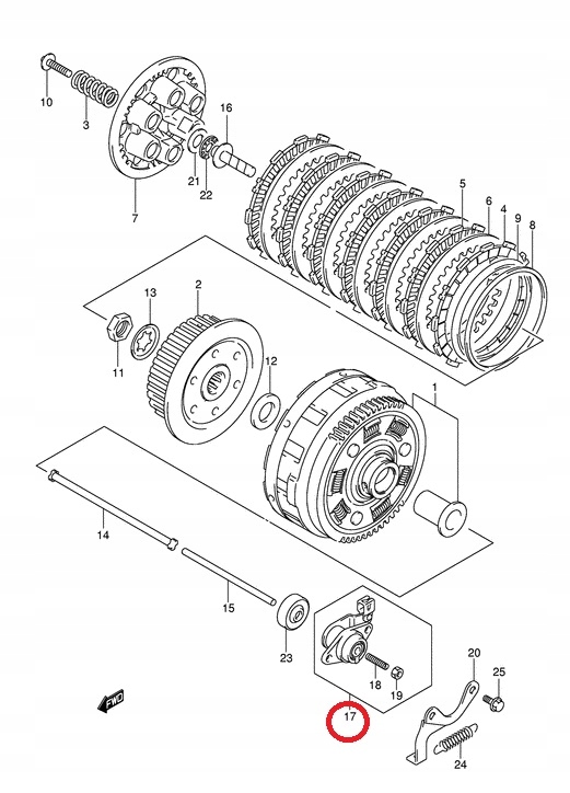 WYSPRZĘGLIK SUZUKI SV 650 DL 650 V-Storm ORYGINAŁ Dopasowanie do pojazdu produkt dedykowany