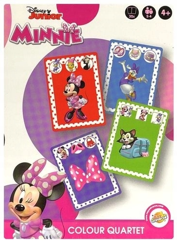 Gra karciana kwartet kolorów Myszka Minnie Stan opakowania oryginalne