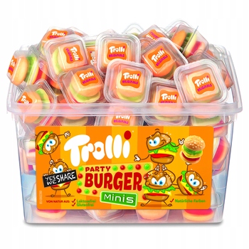Levně 1x 600g Trolli Party Burger želé s Želé Bonbony příchutí 60 ks