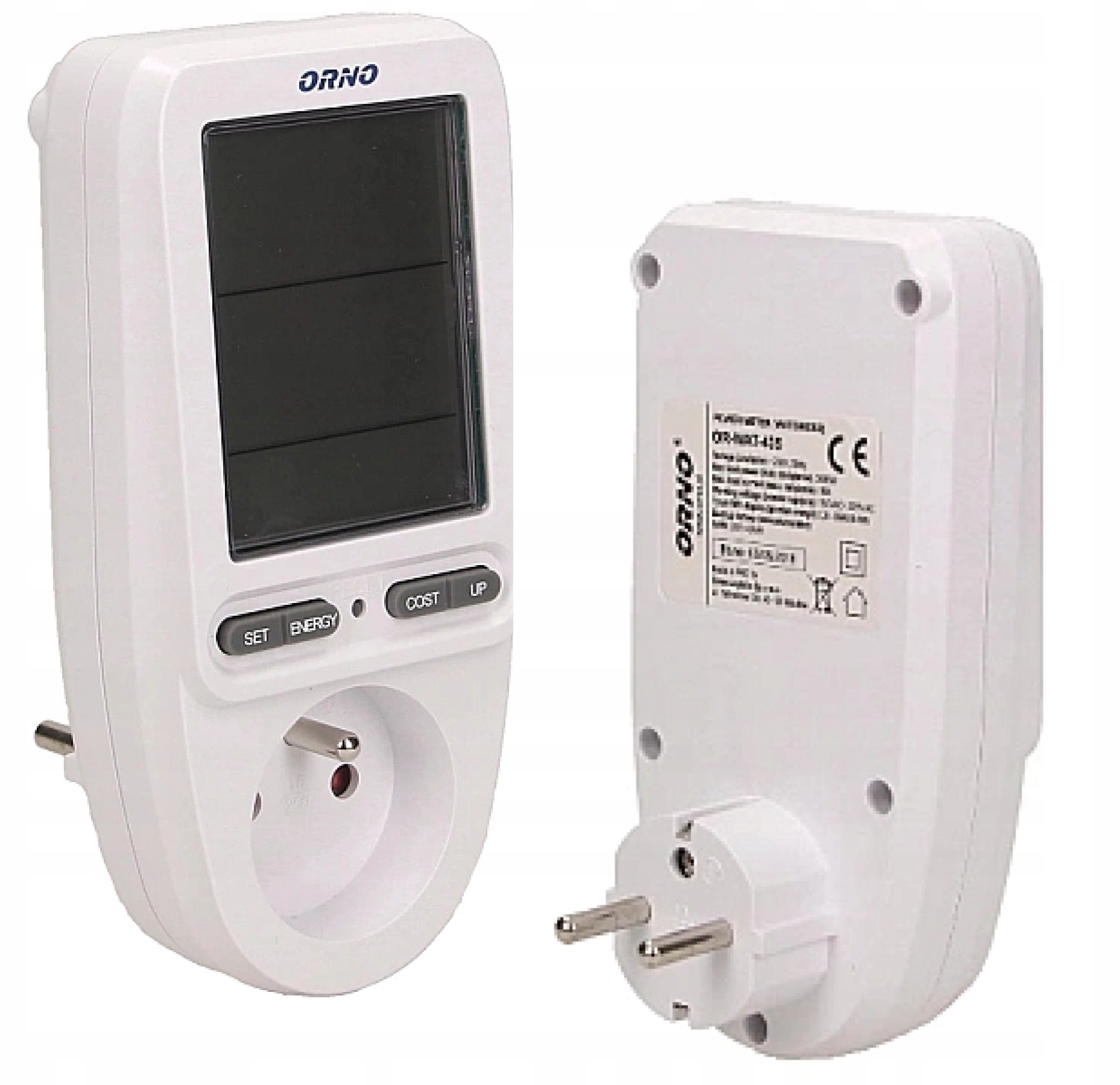 ORNO Licznik Poboru Prądu Watomierz Miernik Kalkulator Zużycia Energii LCD