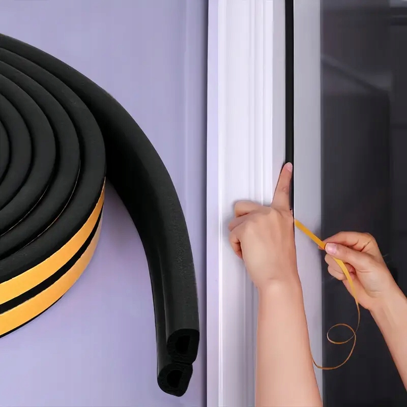 SAMOPRZYLEPNA WYCISZAJĄCA USZCZELKA USZCZELNIENIE DO DRZWI OKIEN NA ZIMĘ 6M Kod producenta GUMOWA WYCISZAJĄCA GRUBA PROFIL 7,4 x 9