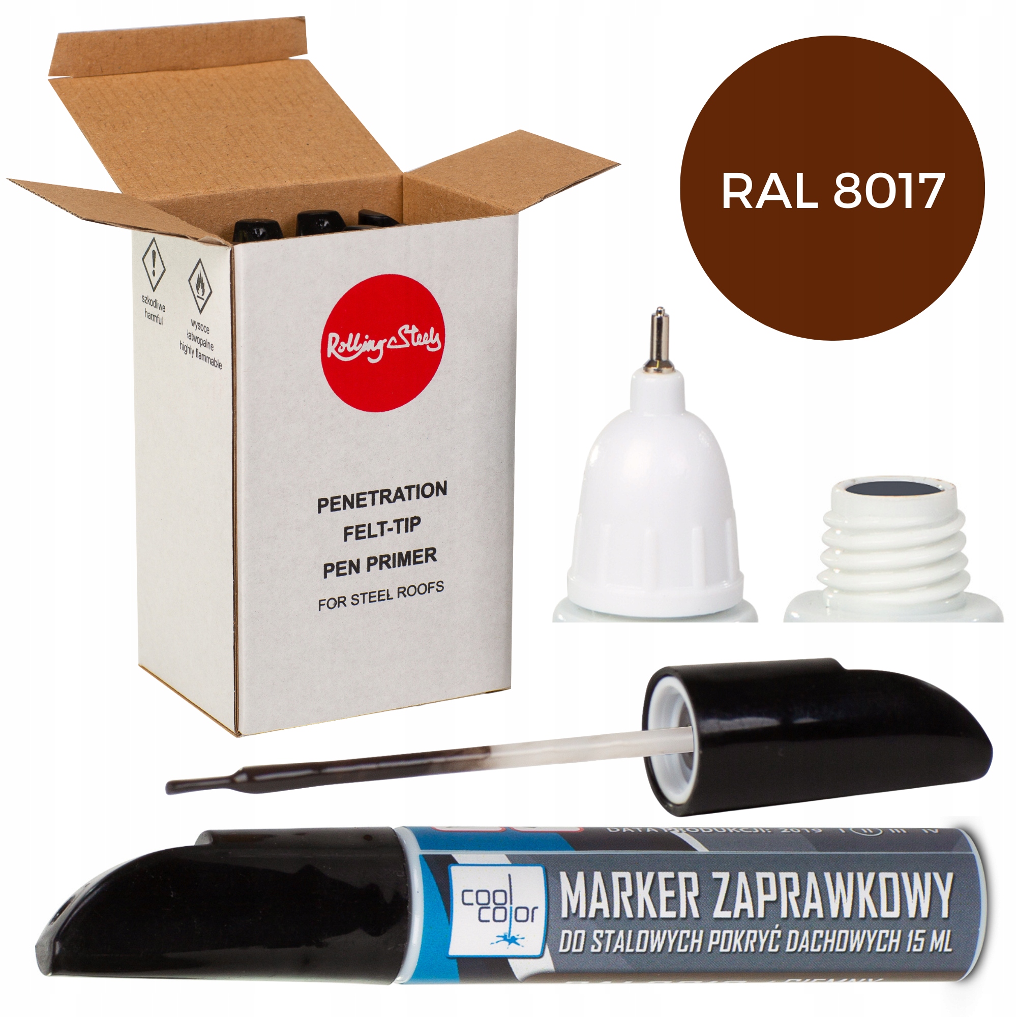 

Marker zaprawkowy do blach 15 ml Brąz Ral 8017