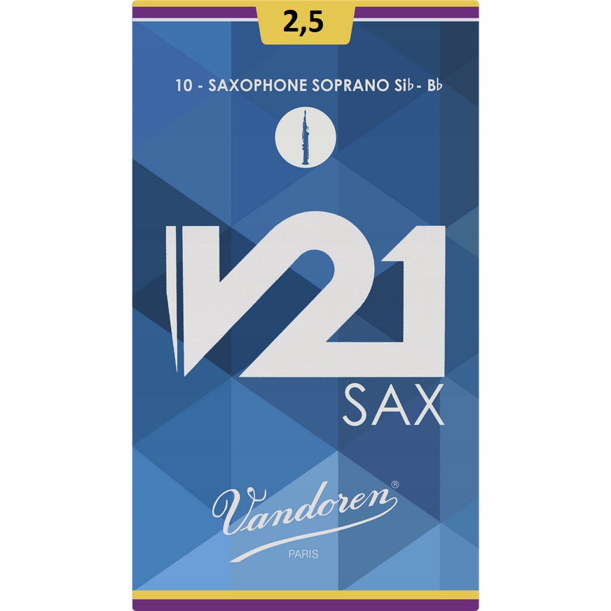 Plátky pro soprán saxofon Vandoren V21 10 ks č. 2,5