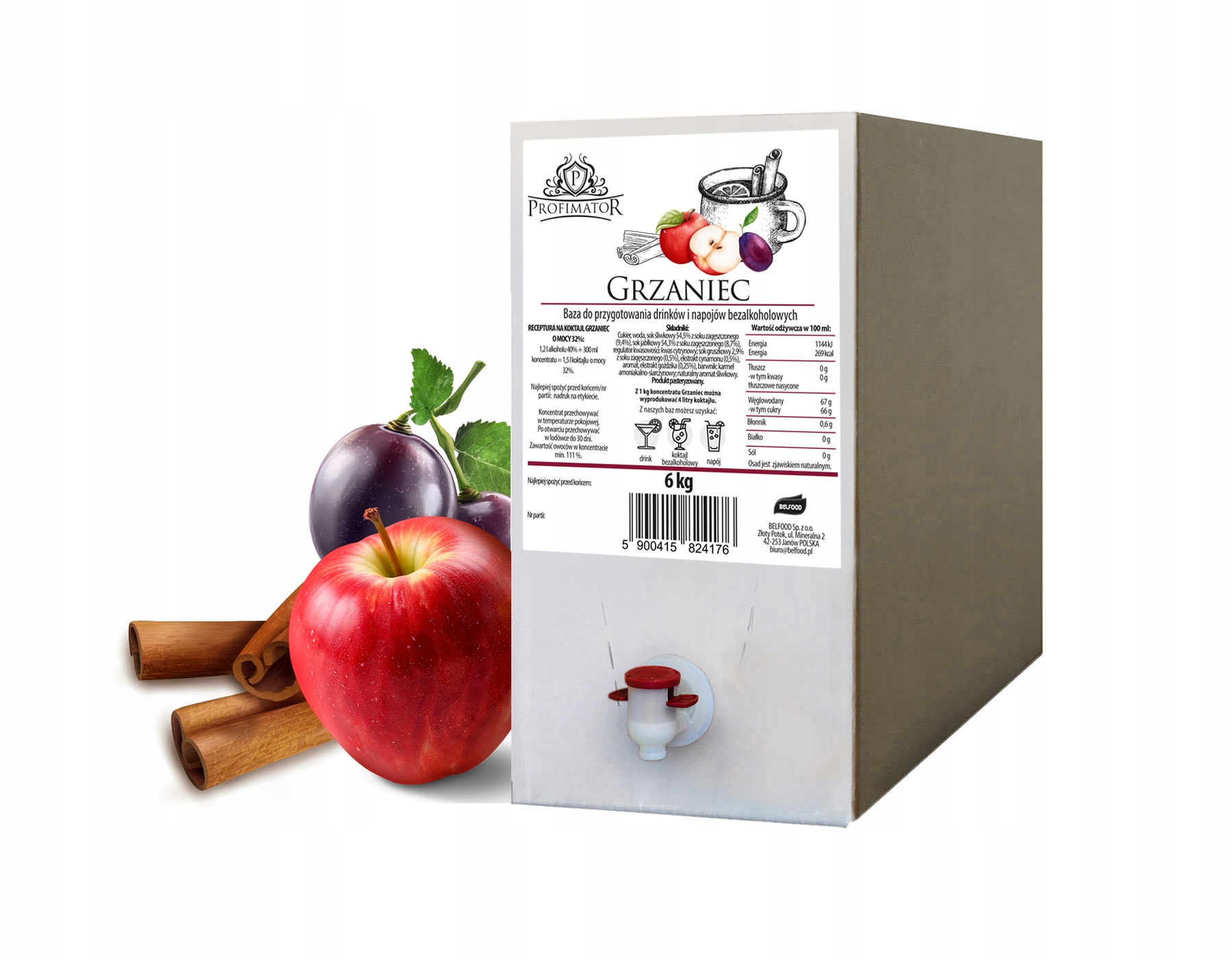 Levně Základ pro nápoje a nealkoholické koktejly Profimator Topení box 6 kg