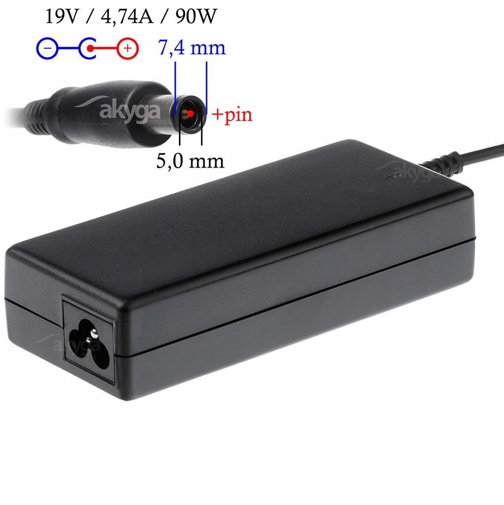 Zasilacz sieciowy Akyga AK-ND-04 do notebooka 19V/4,74A 90W 7.4x5.0mm pin