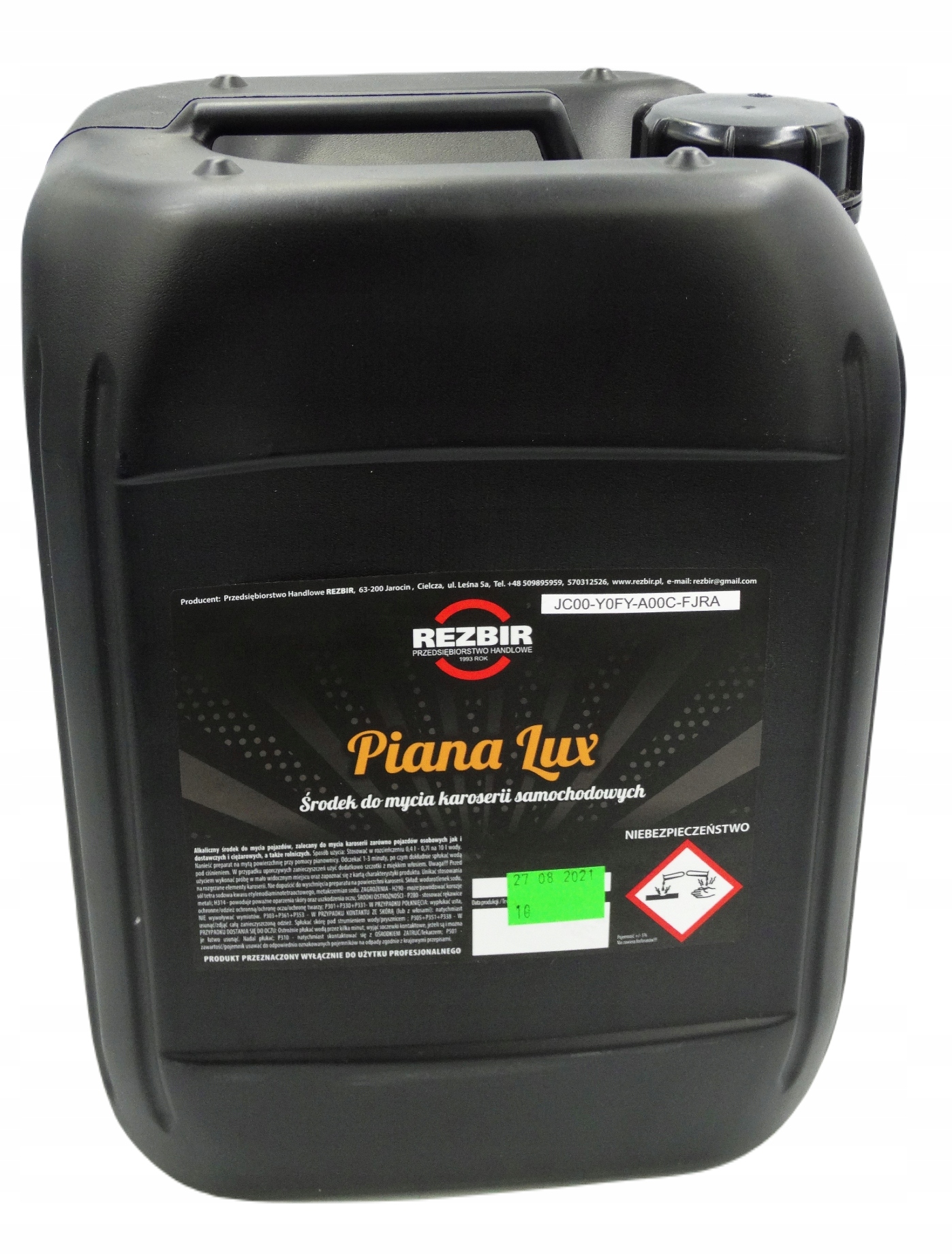 REZBIR PIANA LUX 10 L srodek do mycia karoserii