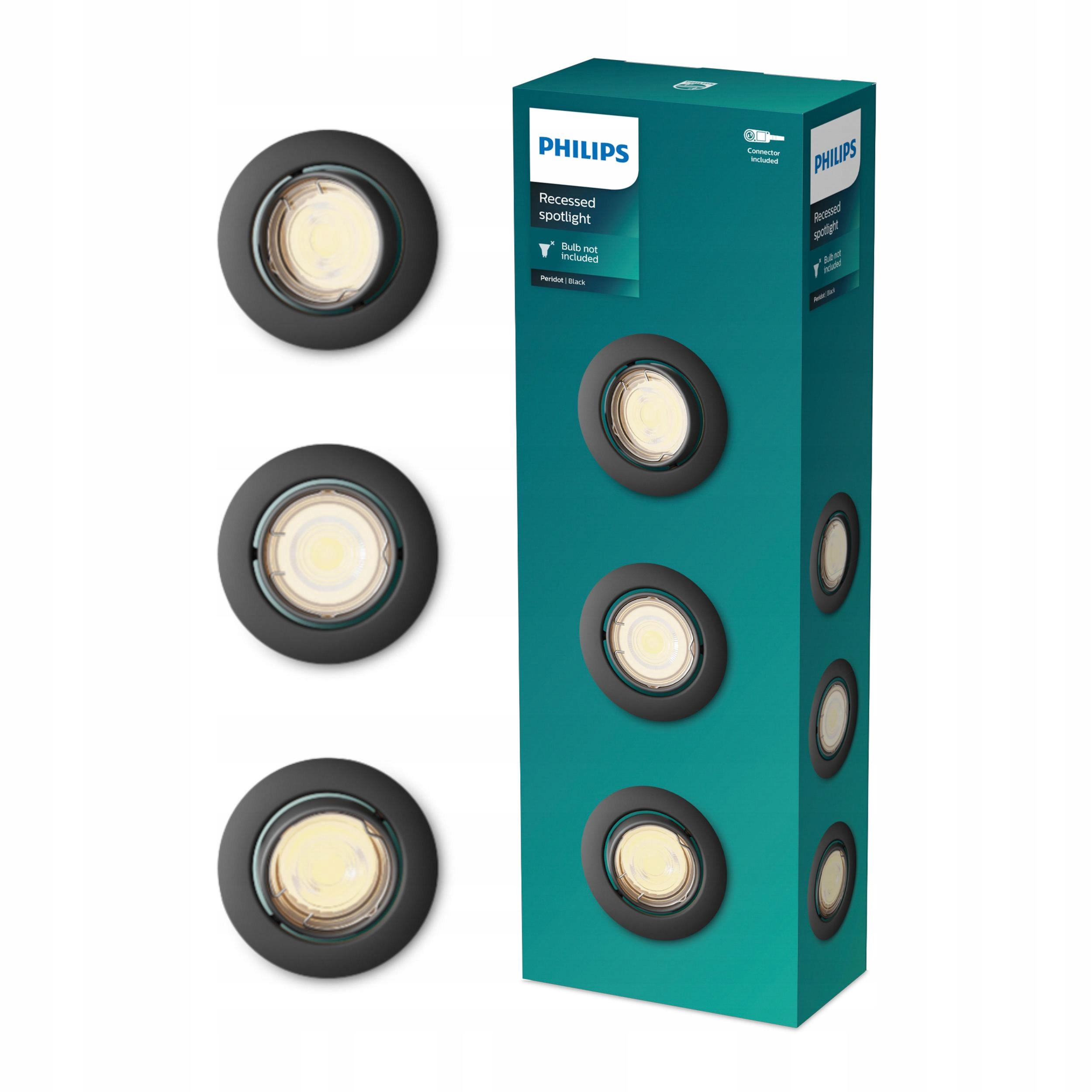 3x Halogenové podomítkové Led svítidlo GU10 s pohyblivou funkcí Peridot Philips