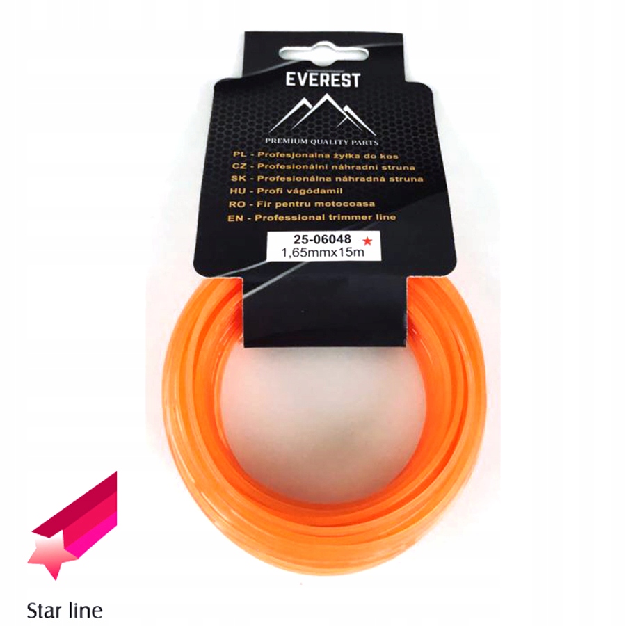 

Żyłka Tnąca Gwiazdka 1,65mm 15M