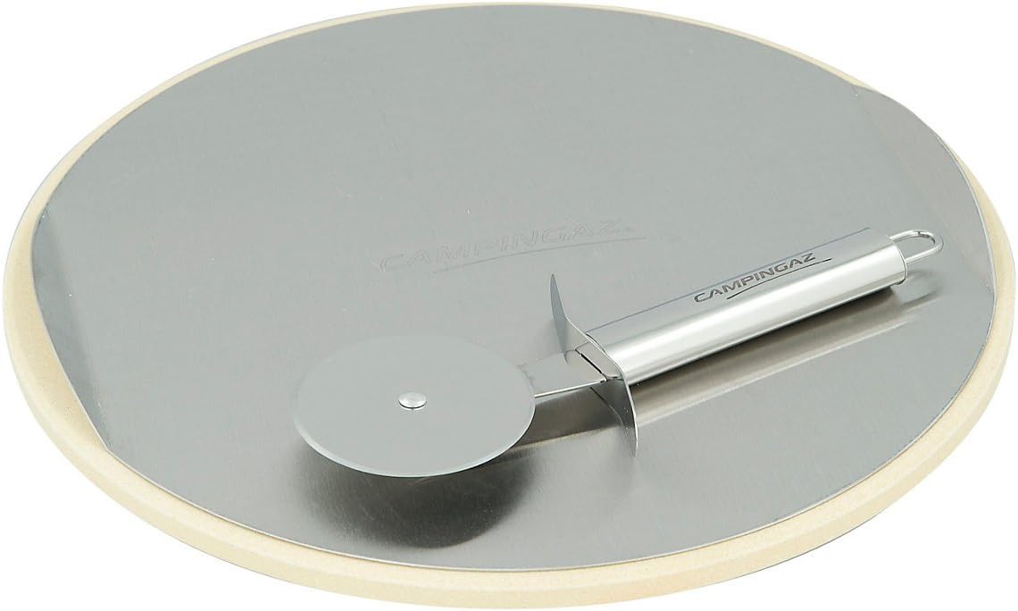 Kámen Na Pizzu Kulatý 30 CM Keramika Gril Kamna Ocelový Podnos Nůž Set