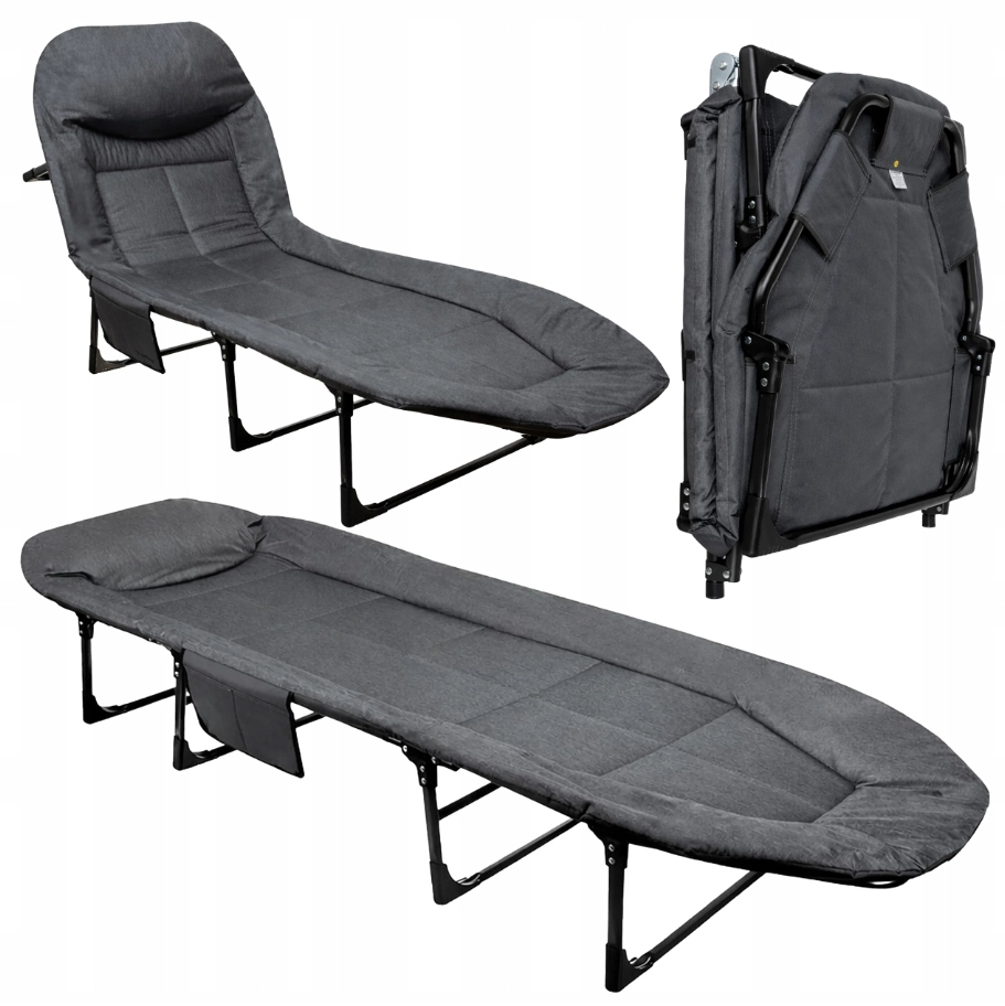 Łóżko Turystyczne Składane Polowe Leżak Kanadyjka Leżanka Stabilne 150kg