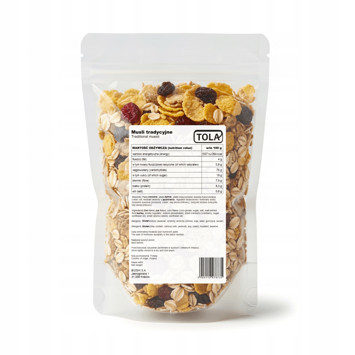 Levně Tradiční müsli bez konzervantů 5 kg – vysoká kvalita Tola