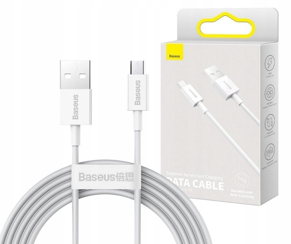 

Baseus Mocny Kabel Usb Micro Szybki Qc 2A 2M