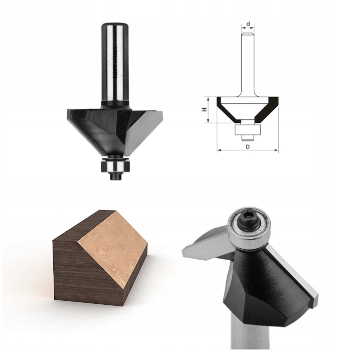 

Globus Frez do drewna 8mm D=35,5 H=15,9 Cnc 45 St
