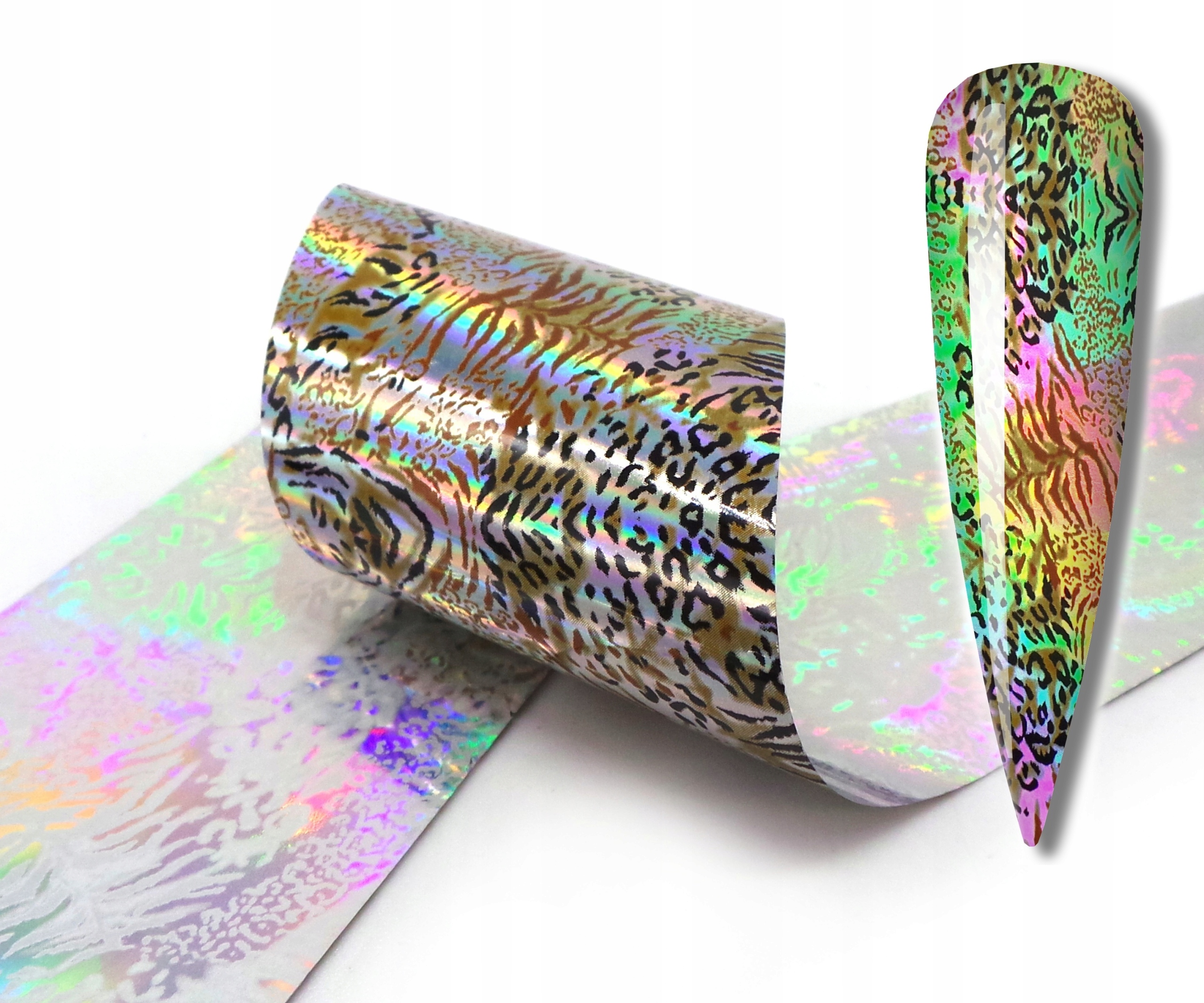 FOLIA TRANSFEROWA 100cmx4cm PANTERKA ZEBRA HOLO