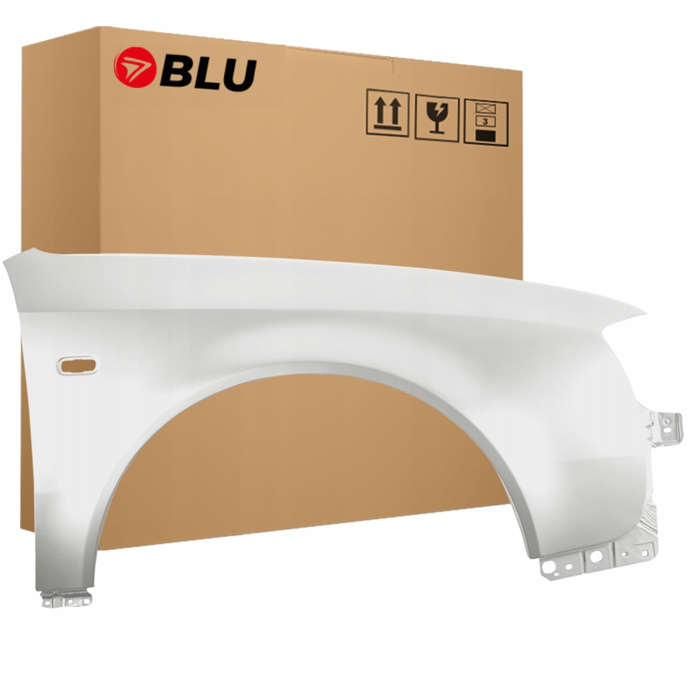 Blu Blatník Audi A6 C5 LY9G pravý bílý 01-05 přední lift Casablanca