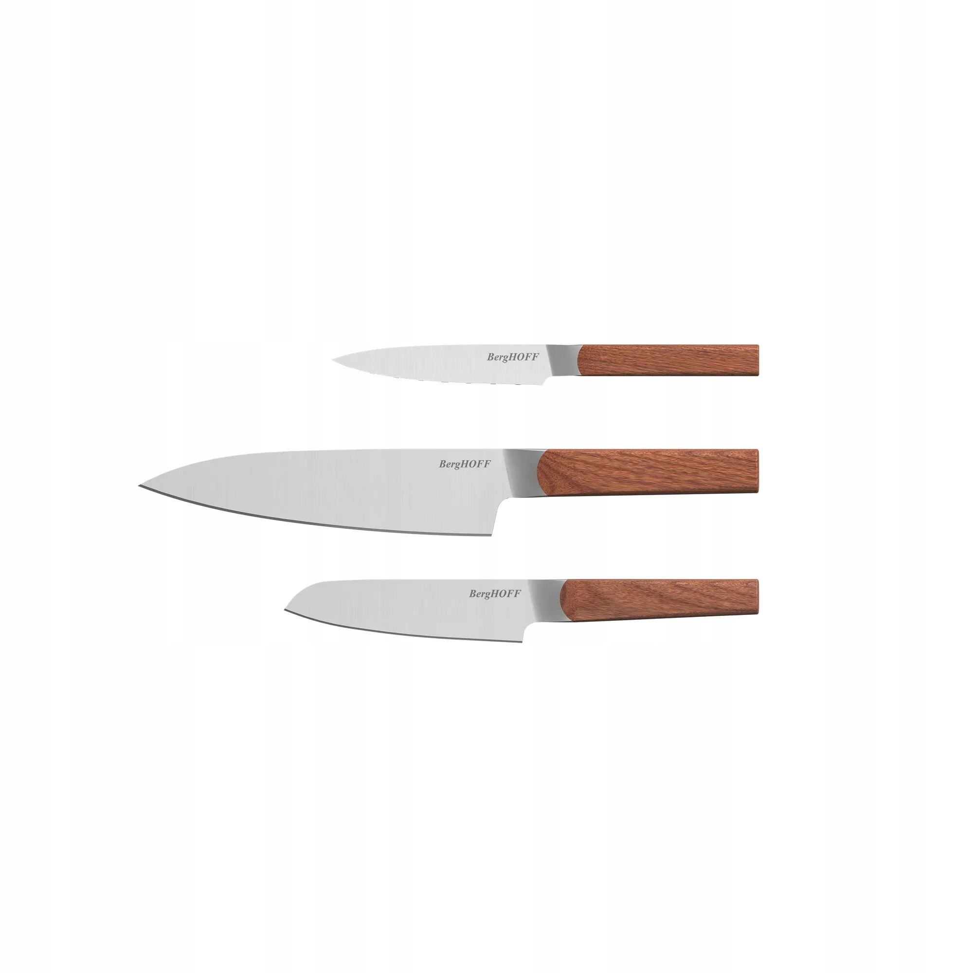BergHOFF Ion sada nožov 3ks X50CrMoV15 šéf 20 cm santoku jaseň