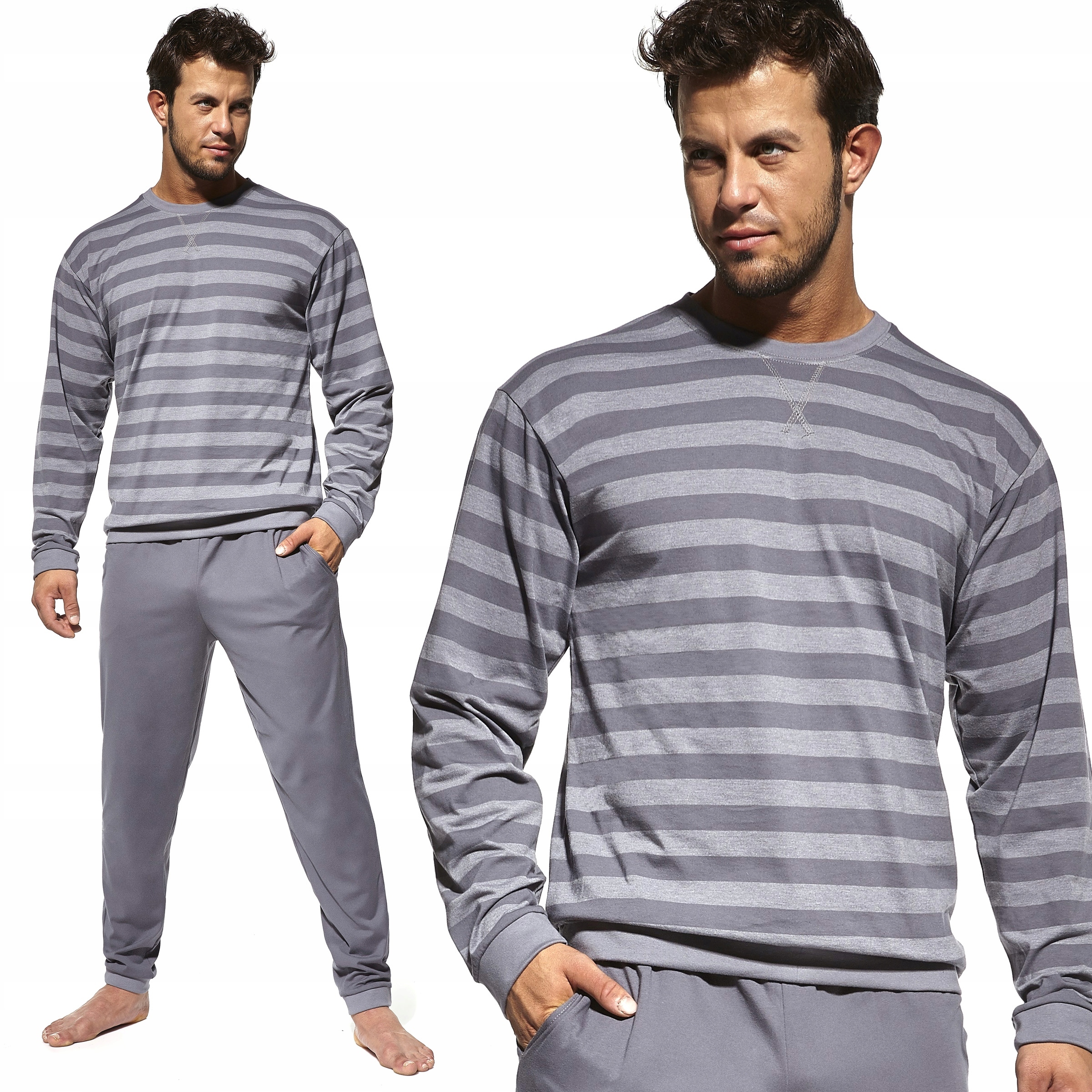 Cornette Loose 9 pánské pruhované pyžamo 117/160 -XXL