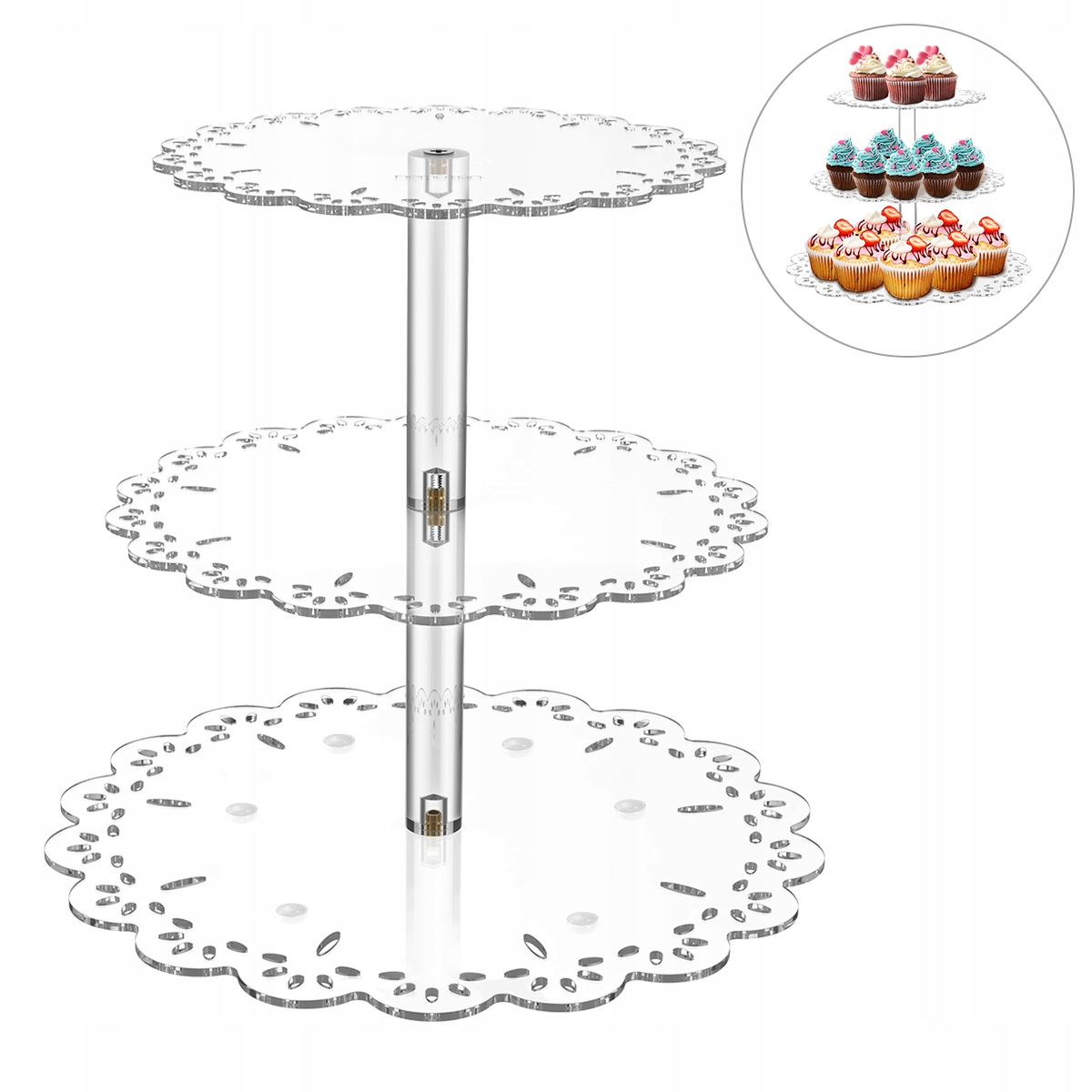 Elegantní Patrový Stojan Na Dorty A Muffiny Na Oslavu