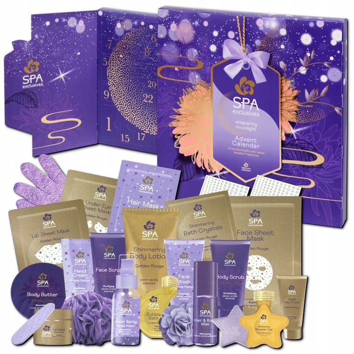 Адвент-календарь Q-ki 24 Days Of Beauty, косметика для макияжа: палетки теней, румяна, тушь, кисти — фото 2