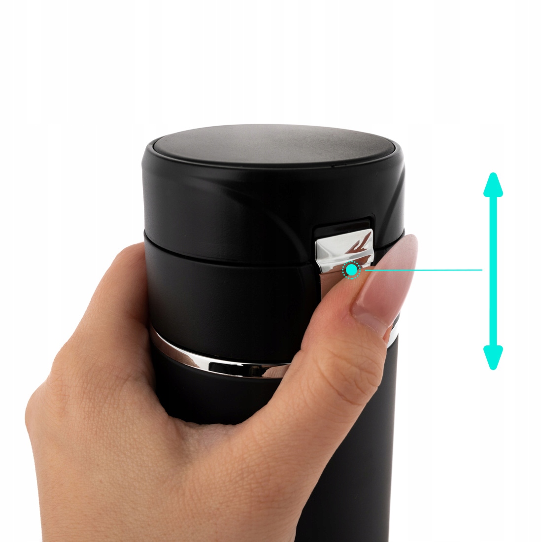 N'OVEEN TB510 BUTELKA czarny mat TERMICZNA 400ml Maksymalne utrzymanie ciepła do 12 h