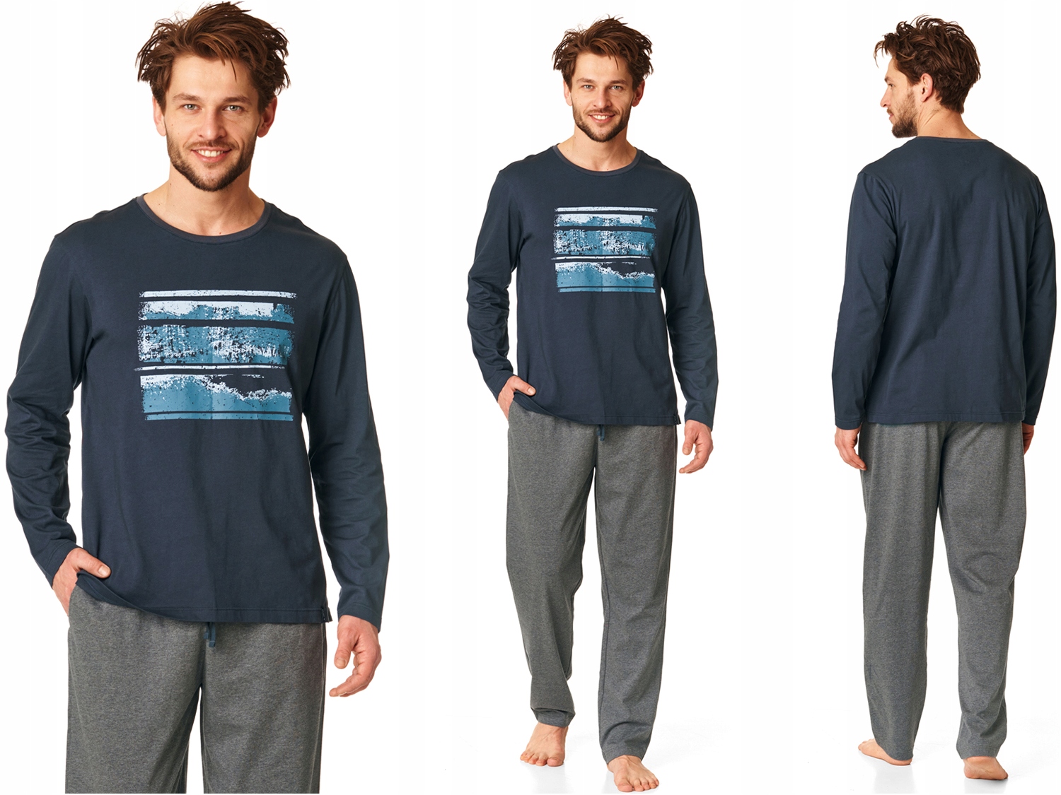 Pánské pyžamo s dlouhými kalhotami Mns 862 XL