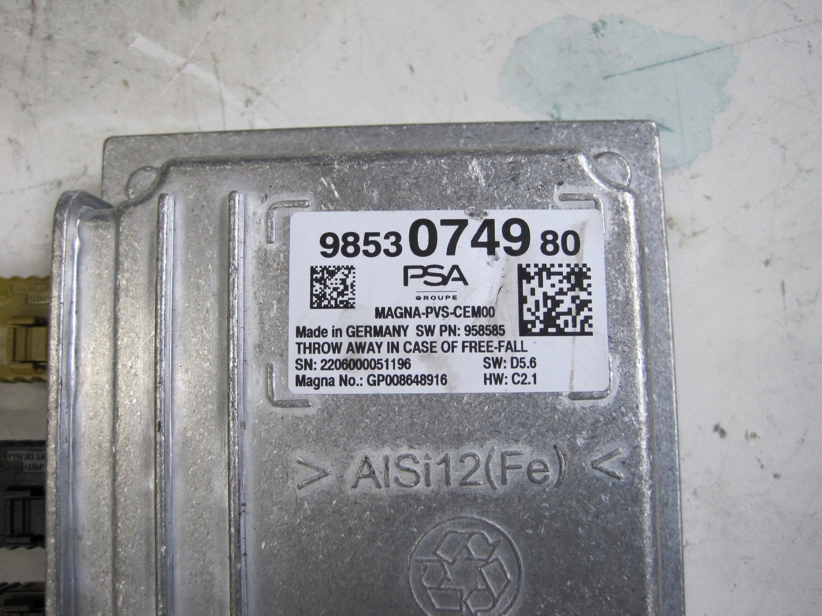amplifier RADIA PEUGEOT 408 T10 9853074980