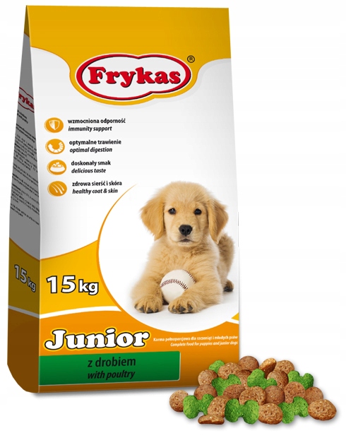 Pełnoporcjowa Karma Dlapsa 15KG Frykas Drób Junior
