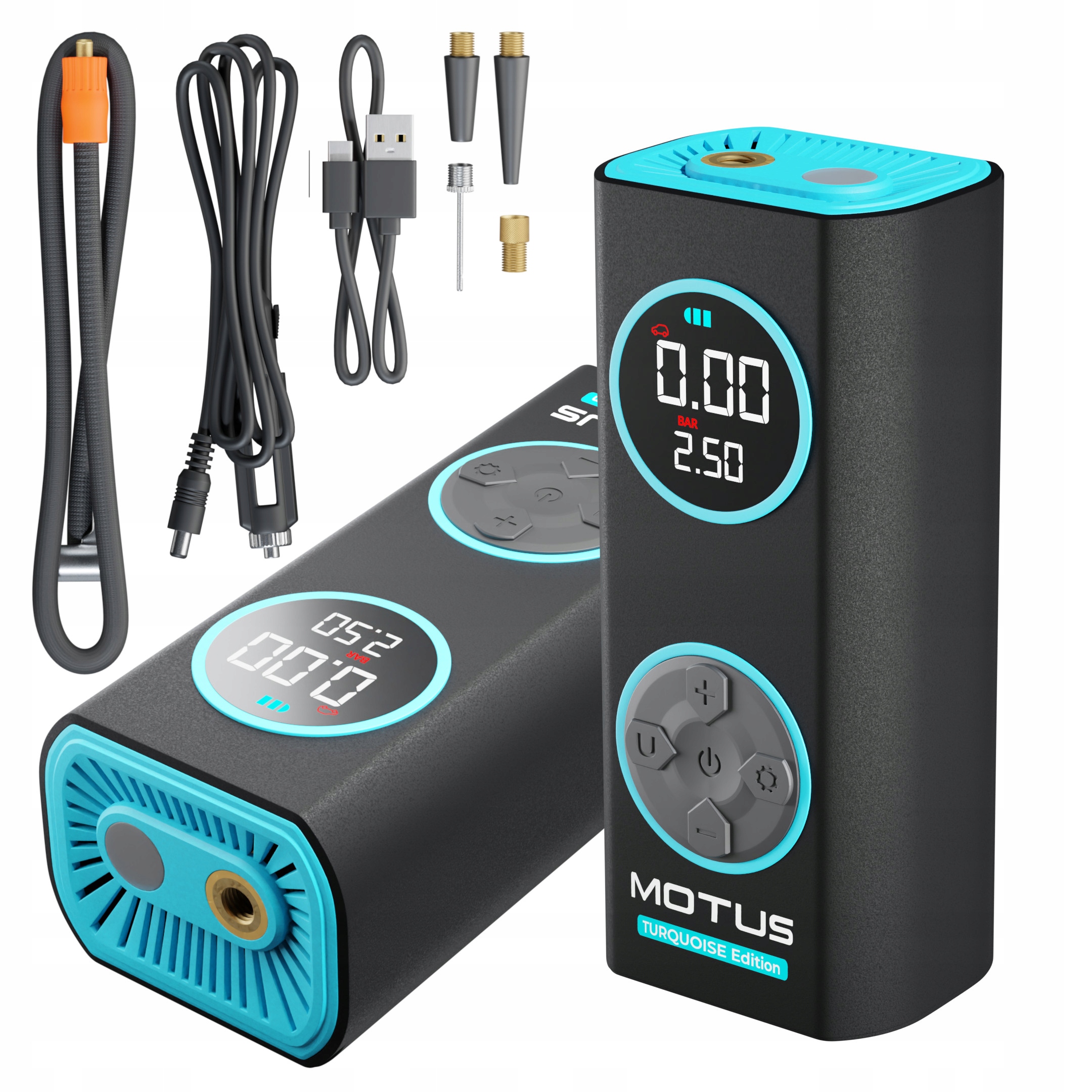 Elektrická pumpa Kompresor do auta Motus Apr Turquoise|+12V