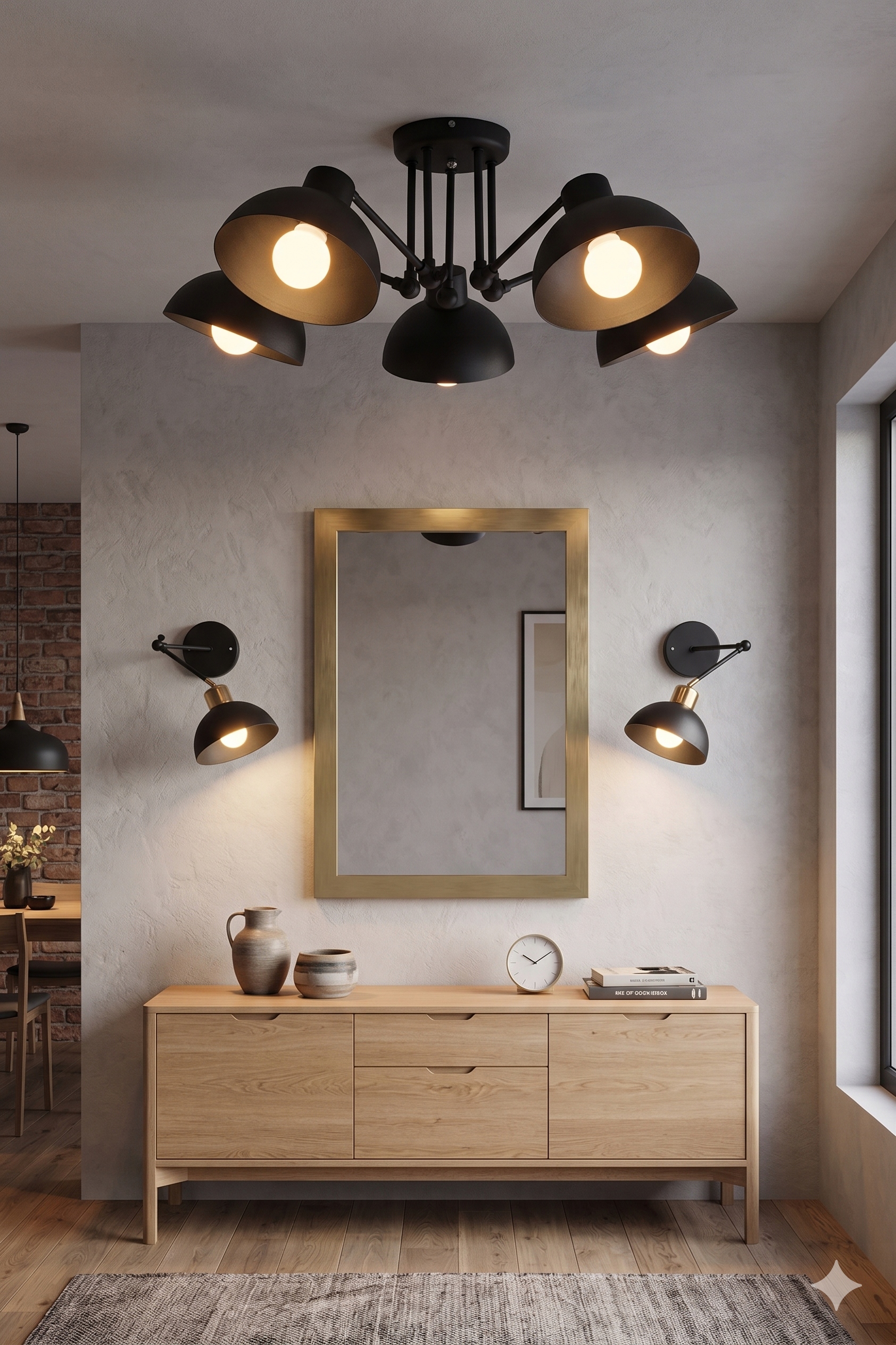 Euro-Lampová stropná lampa Madox 5 čierna 5X60W Výrobca