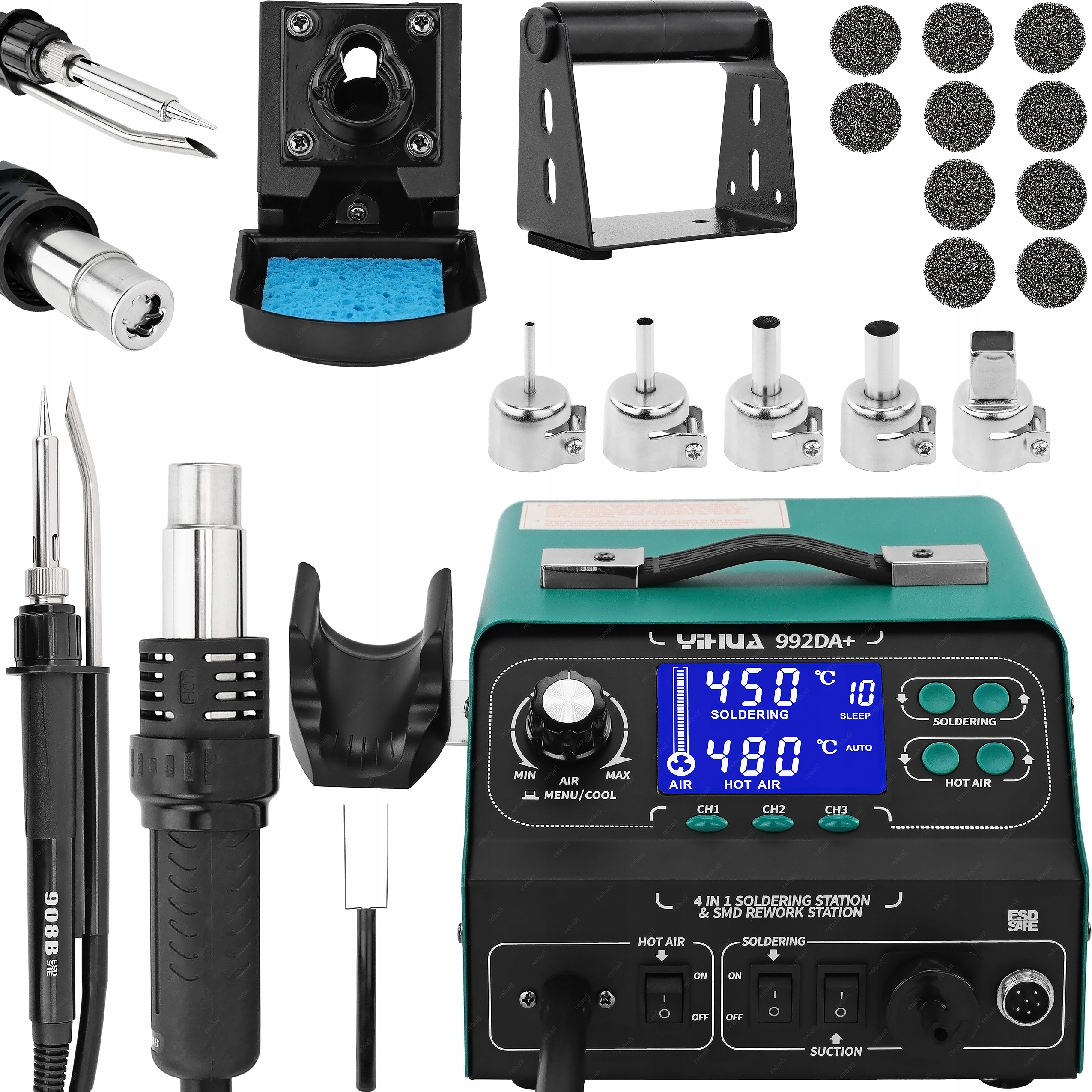 Pájecí Stanice Hot Air 4v1 Yihua 992DA+ 780W