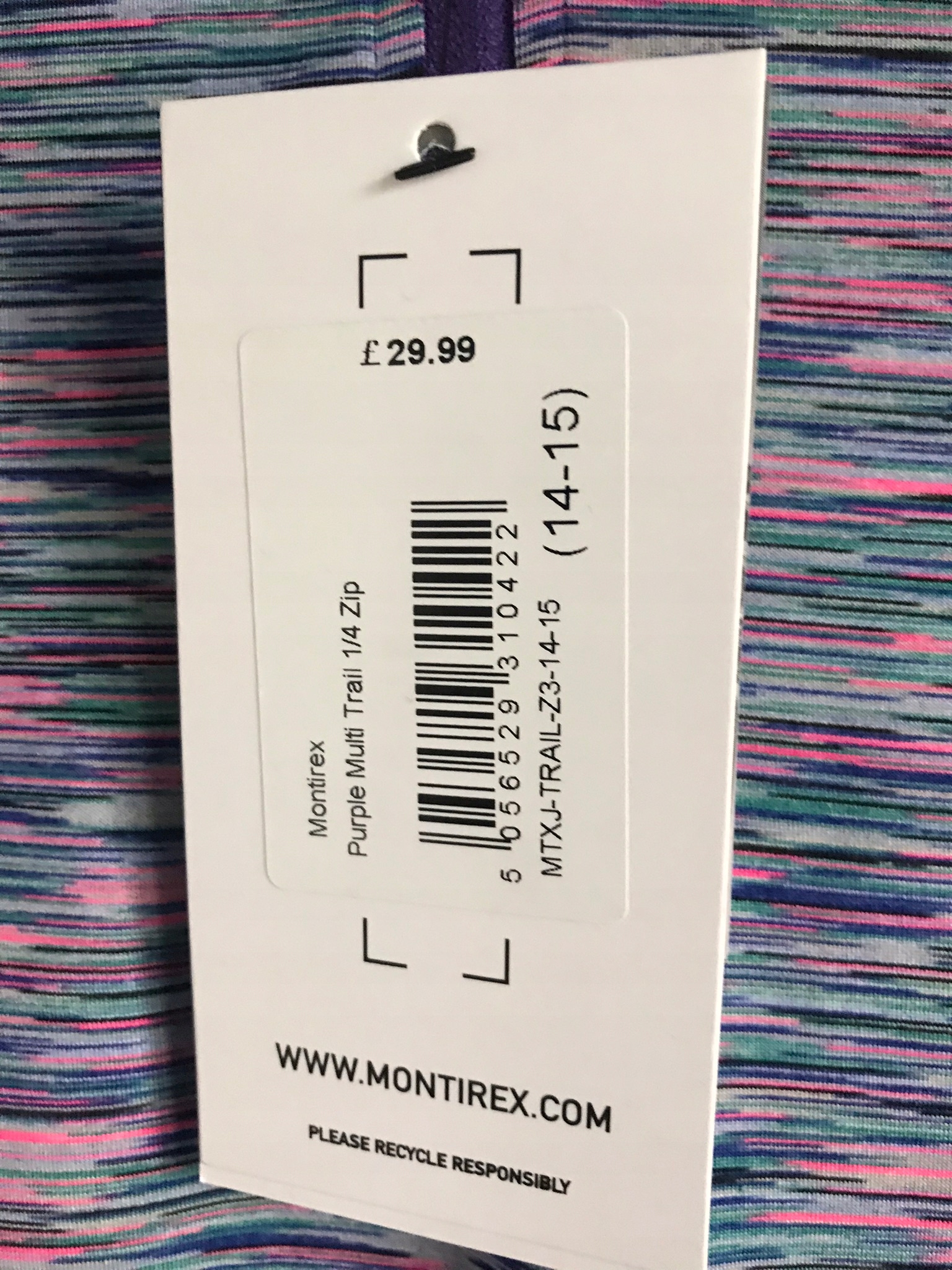 Bluzka sportowa outdoor treningowa Montirex 12-13 Płeć dziewczynka