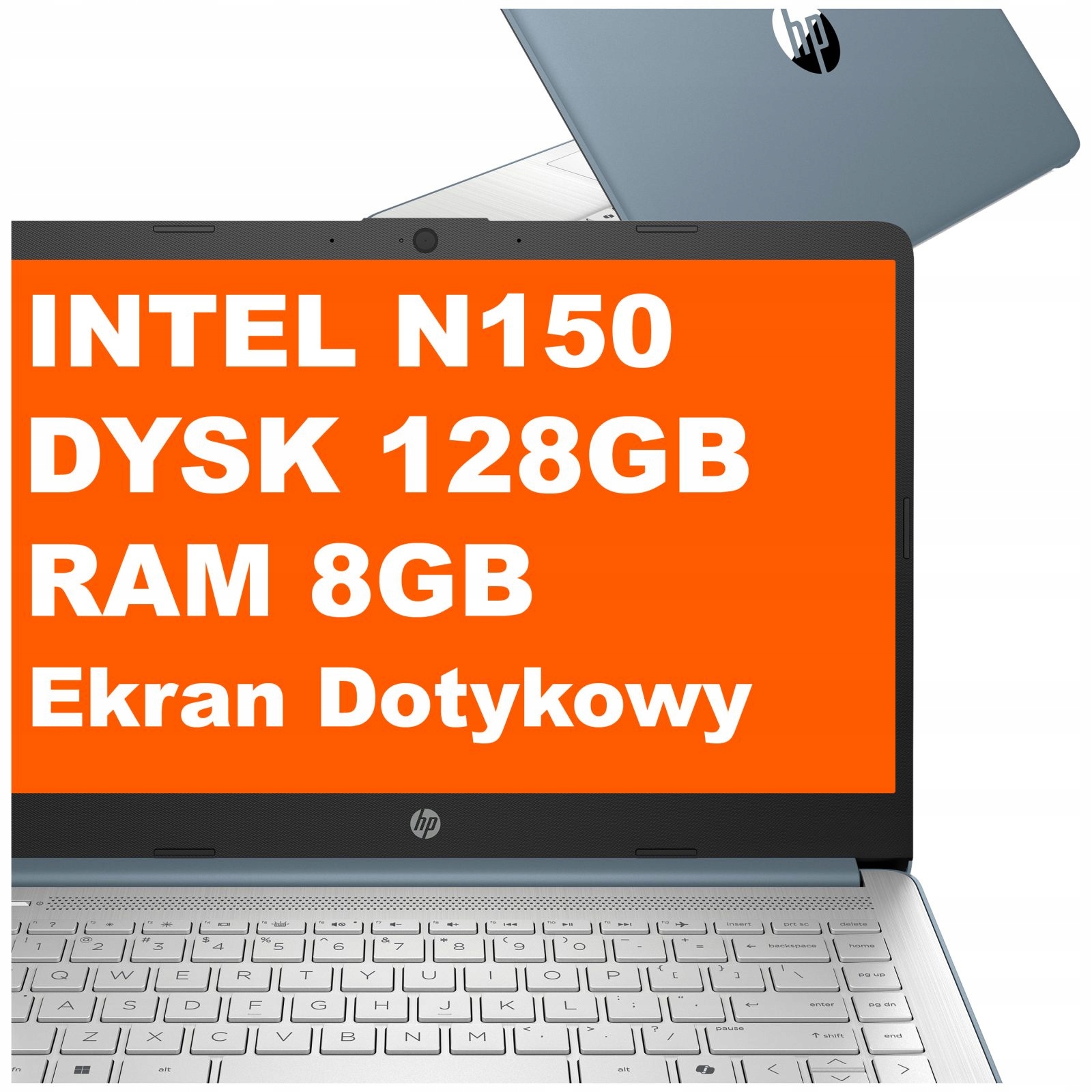 Laptop Hp 14-dq N150 8GB 128GB Intel Uhd 14"HD Dotyk Win 11 Niebieski