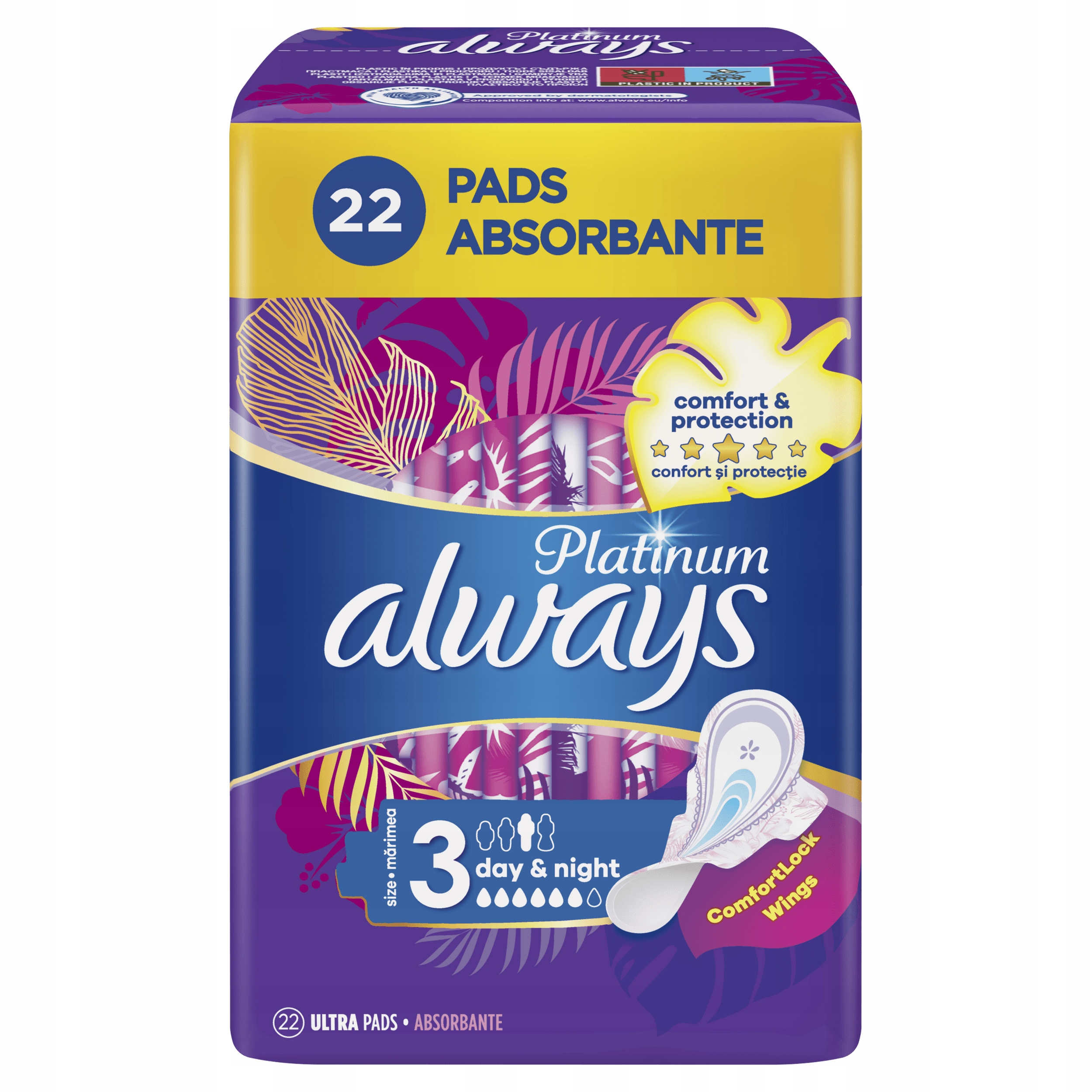 

Always Platinum Night (Rozmiar 3) Podpaski 22 szt.