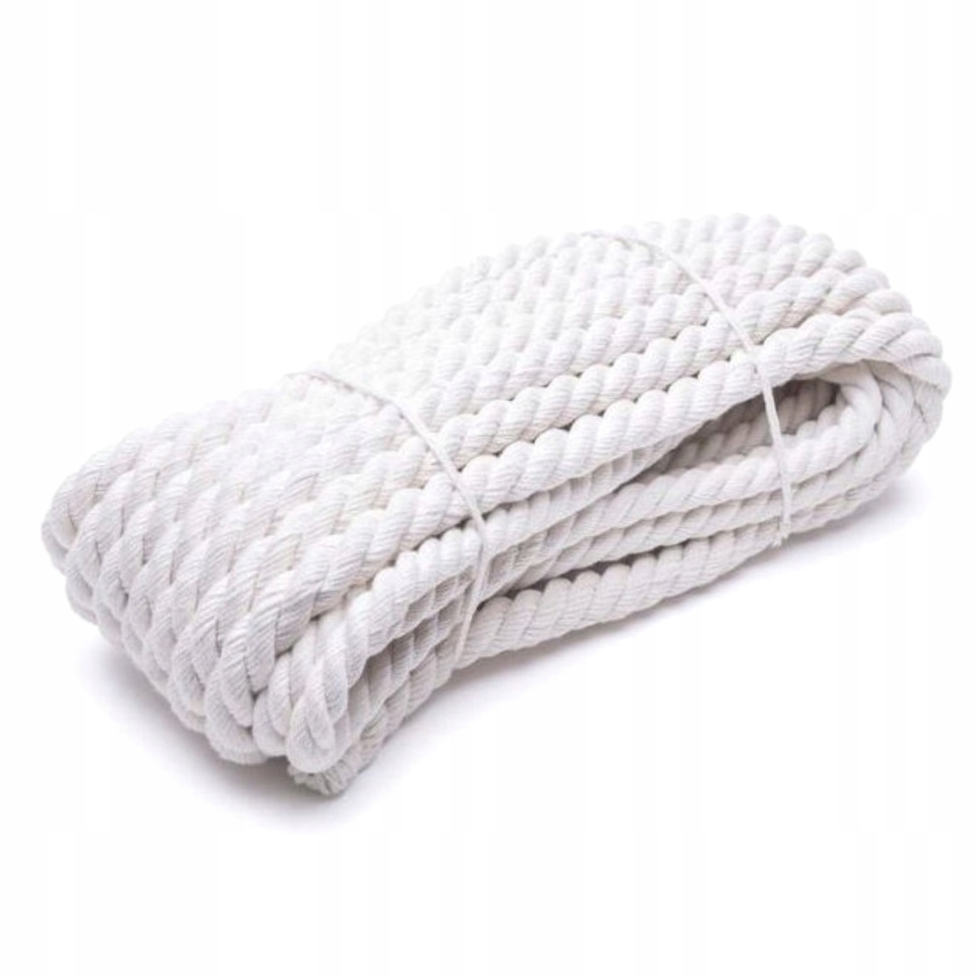 Bavlnené Lano s šnúrkou 14 mm, prírodné, skrútené, 20 m